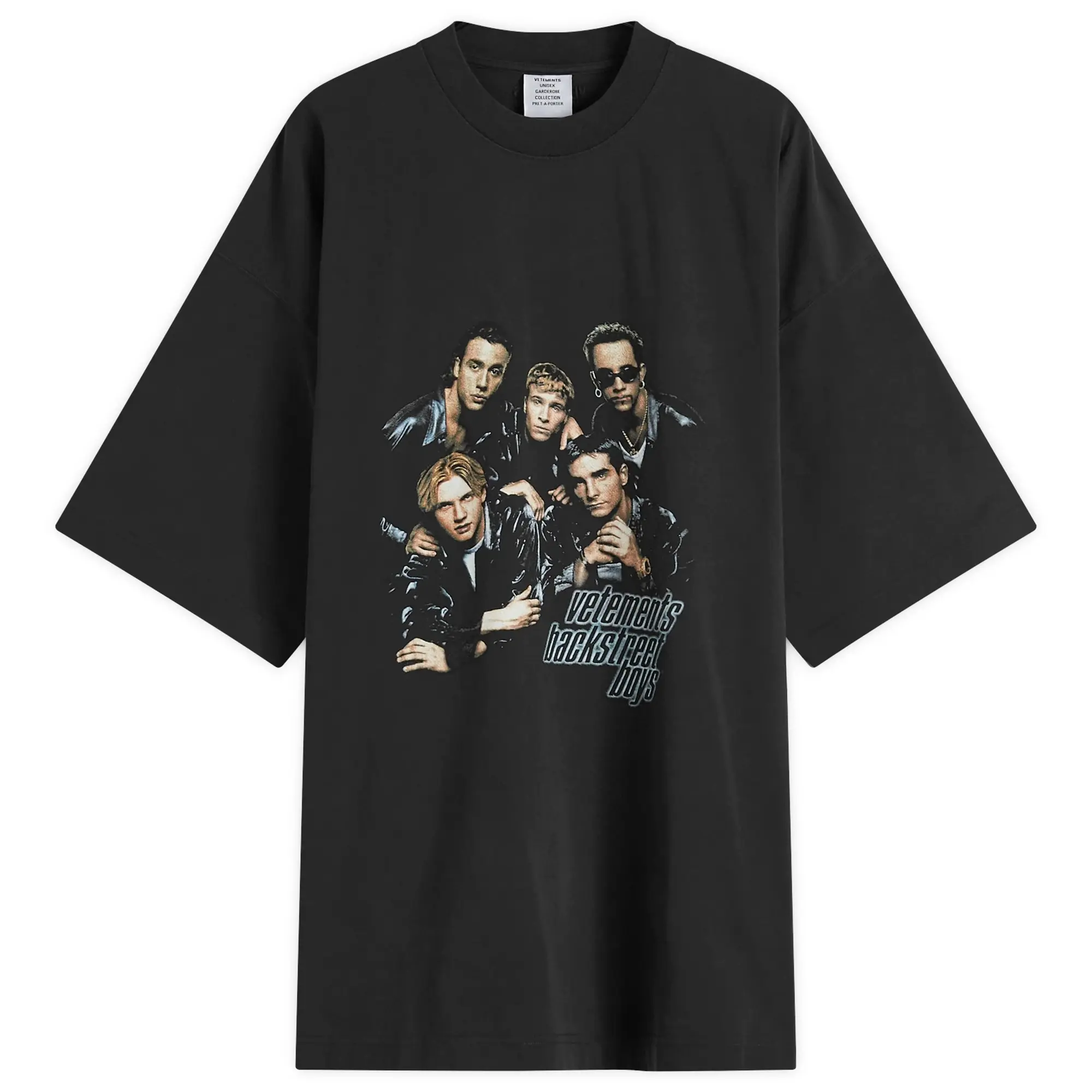 VETEMENTS Men's Backstreetboys Oversized T-Shirt Black
