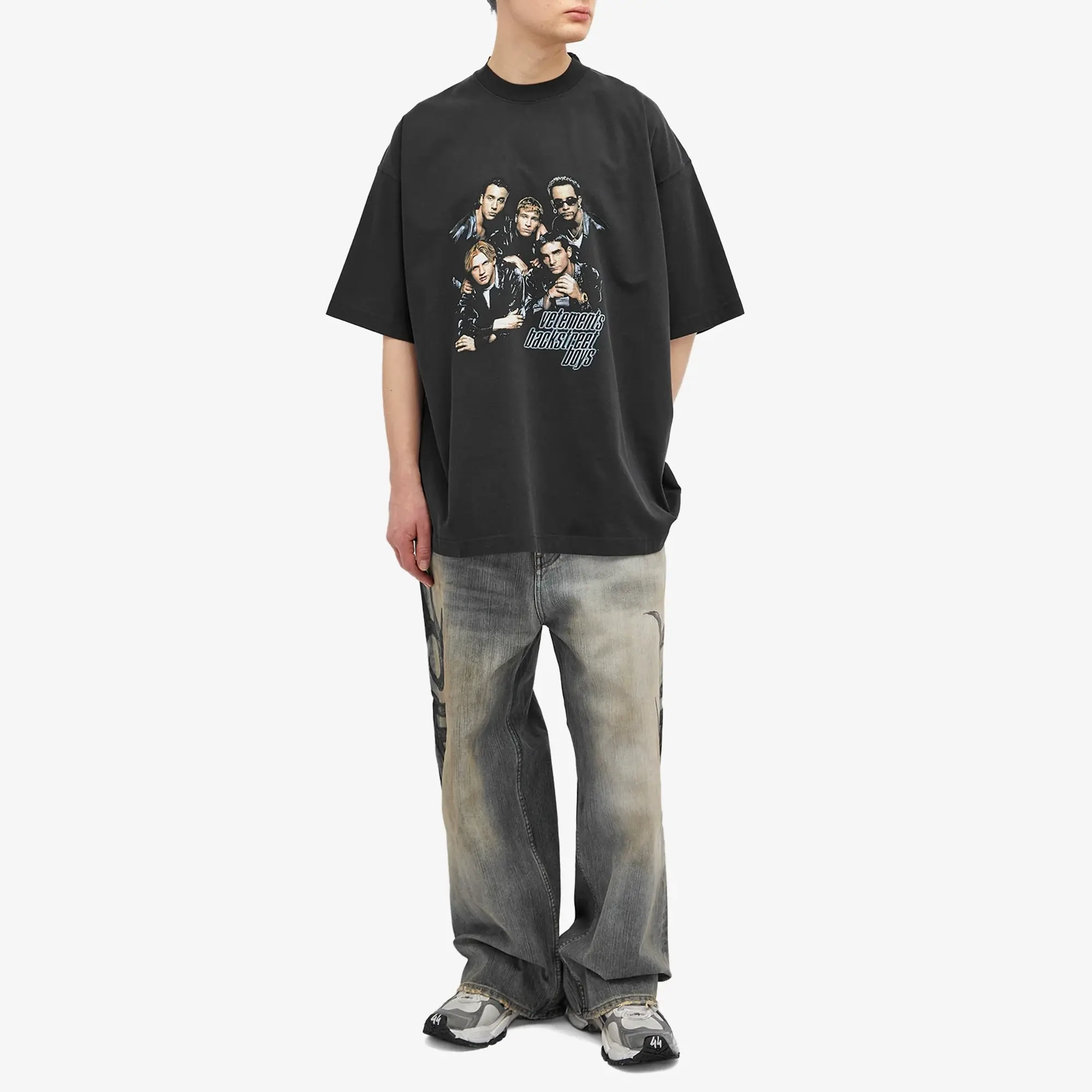 VETEMENTS Men's Backstreetboys Oversized T-Shirt Black