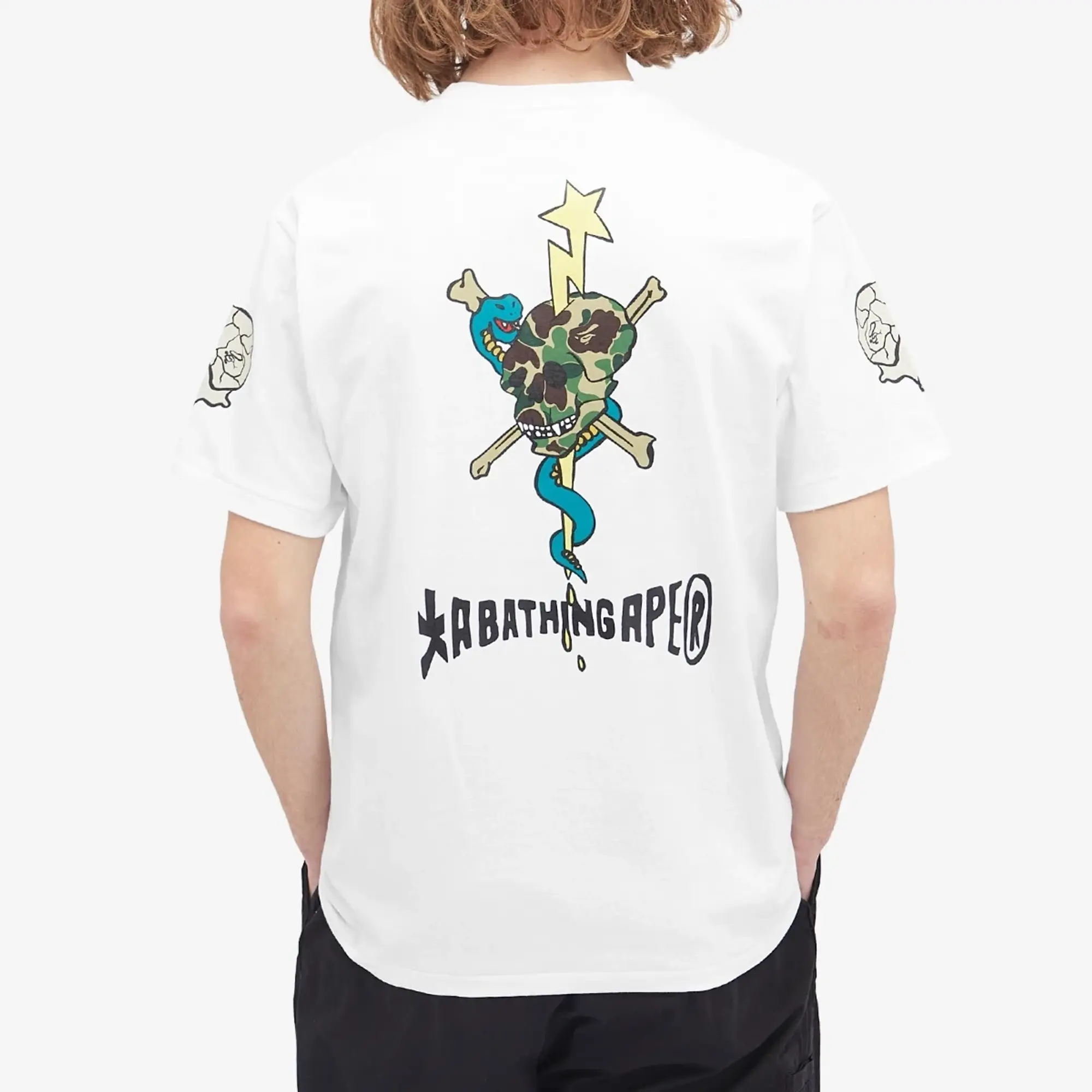 A Bathing Ape Men's Souvenir Skull Team T-Shirt White