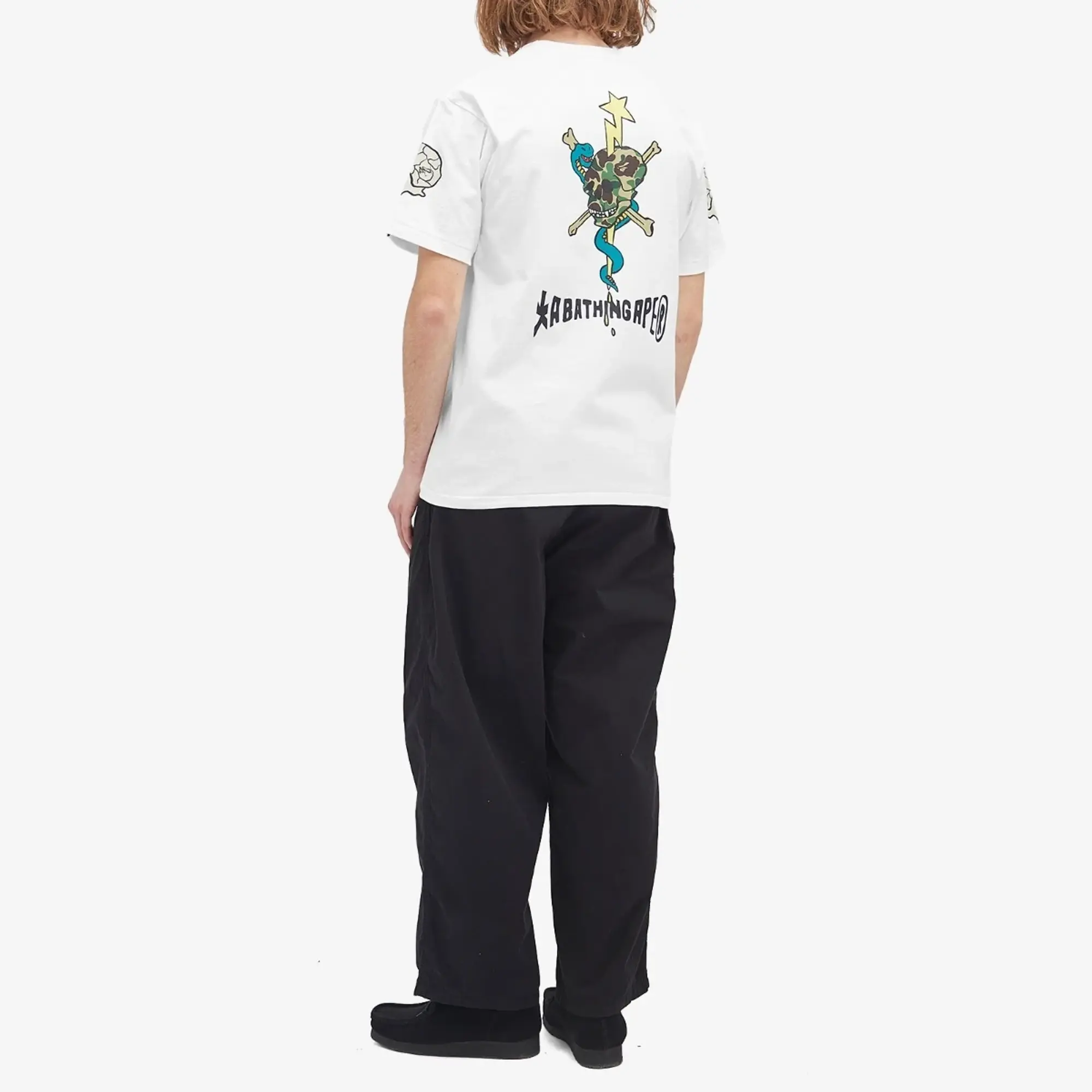 A Bathing Ape Men's Souvenir Skull Team T-Shirt White
