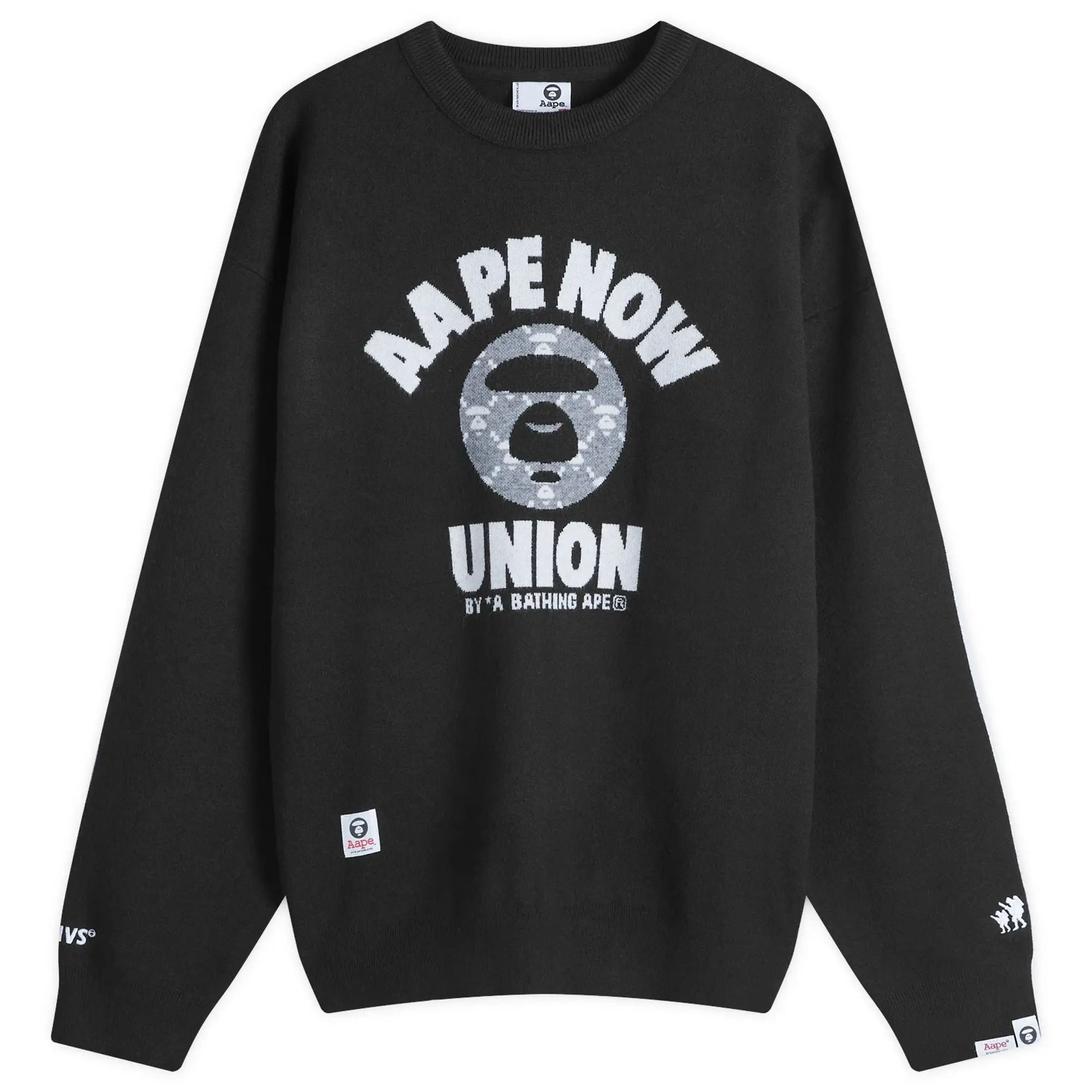 A Bathing Ape AAPE Union Monogram Knit Sweater Black
