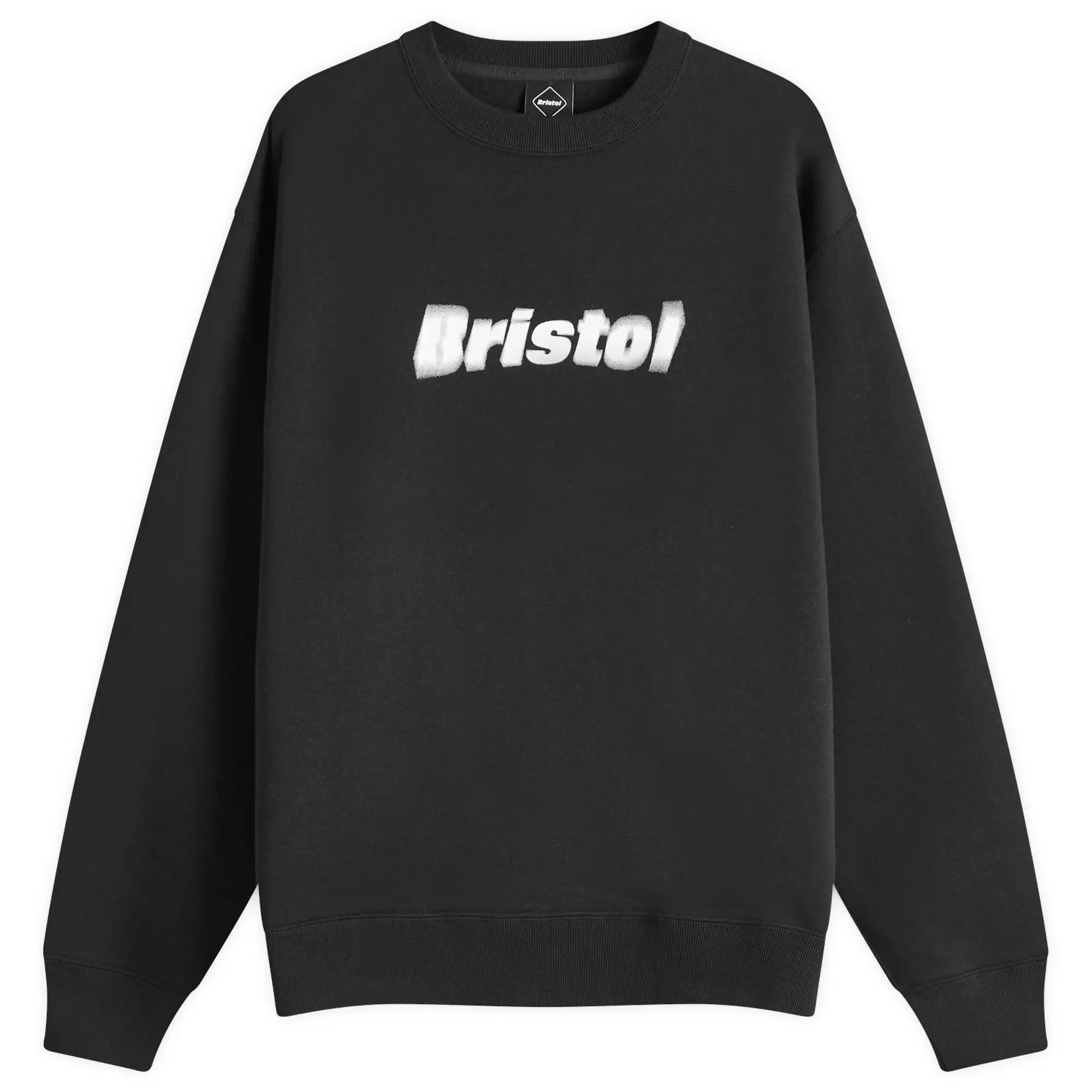F.C. Real Bristol Men's Blurred Logo Crewneck Sweatshirt Black