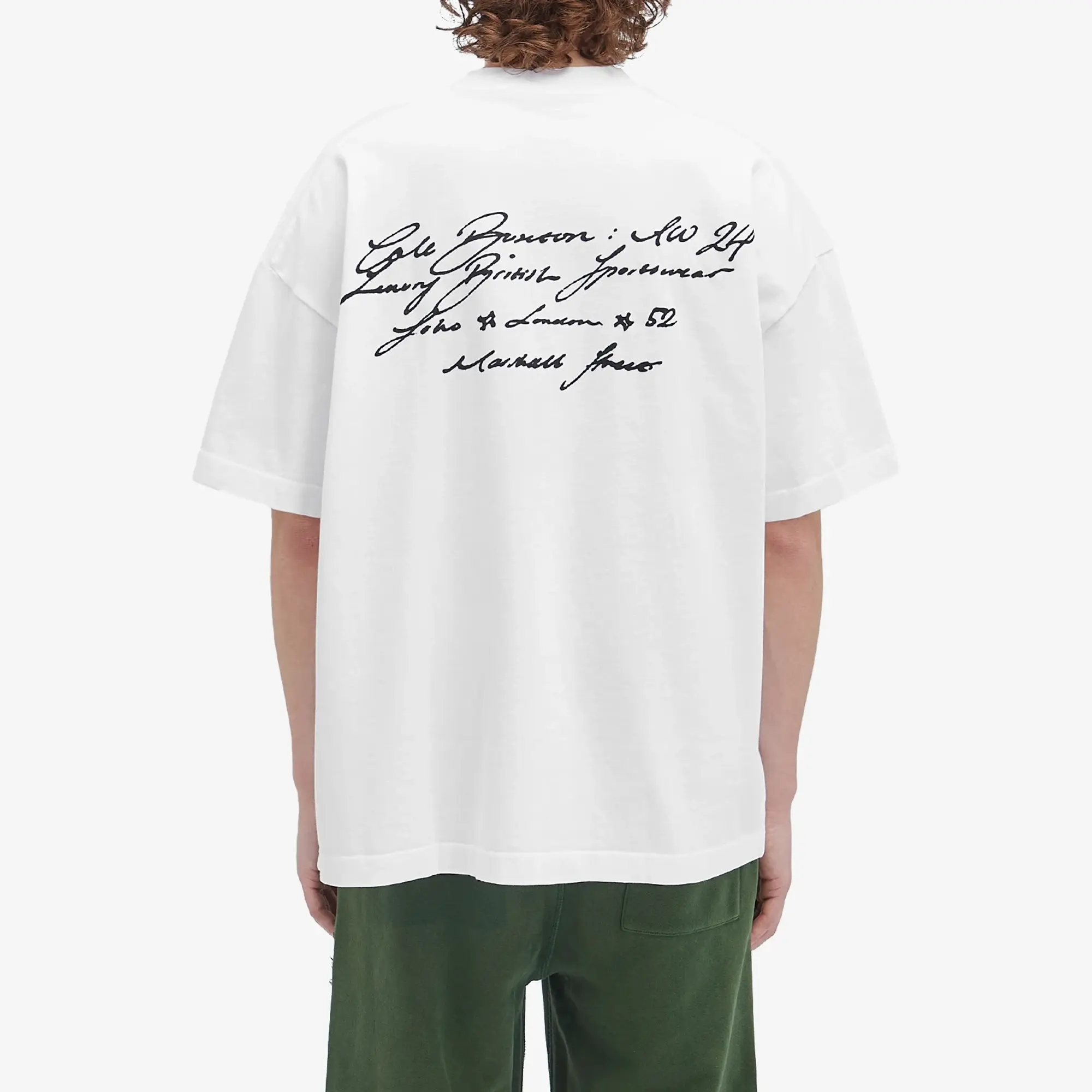 Cole Buxton Men's Script T-Shirt White