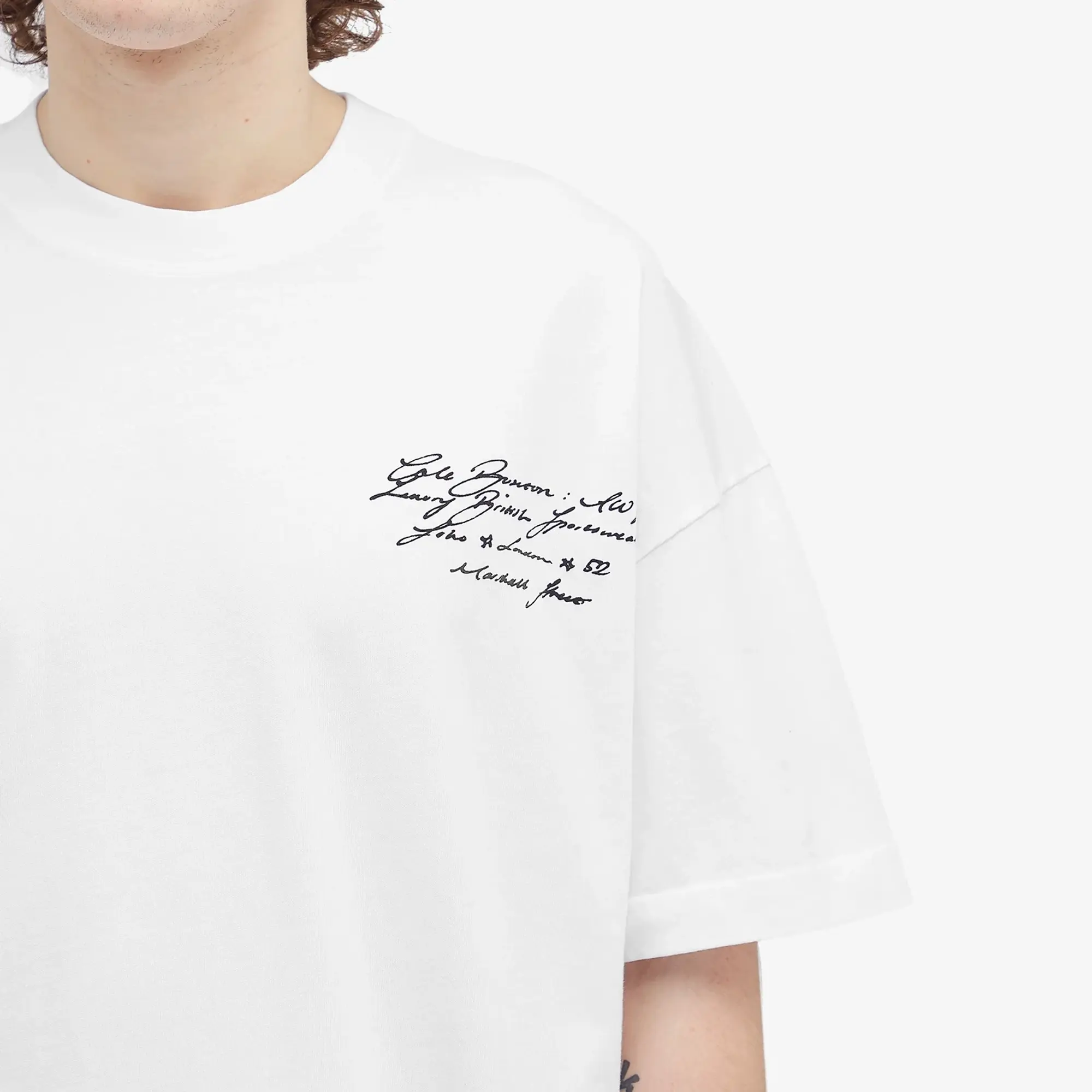 Cole Buxton Men's Script T-Shirt White