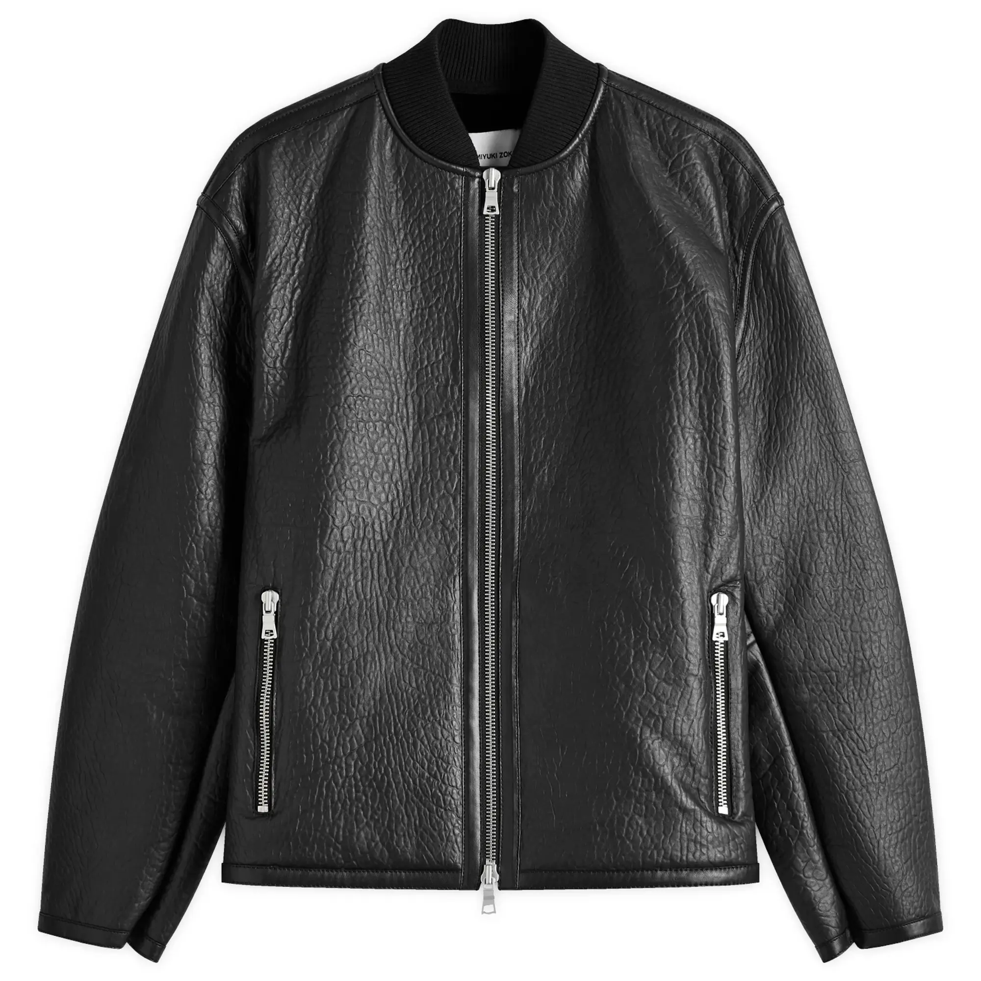 MKI Men's Shearling Bomber Jacket Black