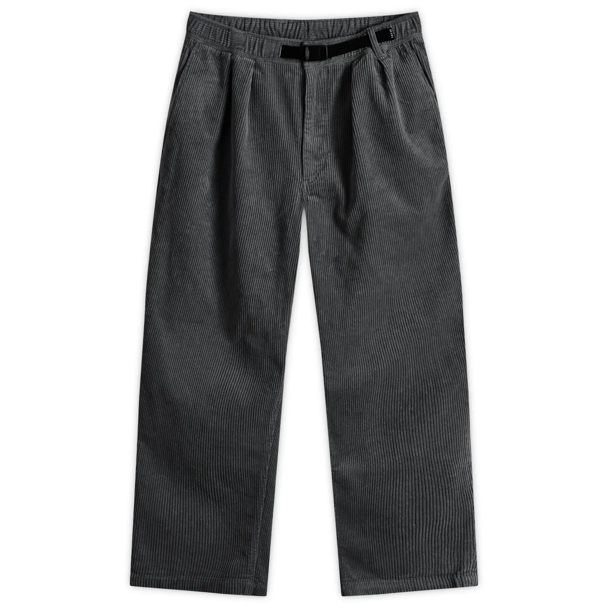 Champion BEAMS Men's Webbing Baggy Cord Trousers Charcoal