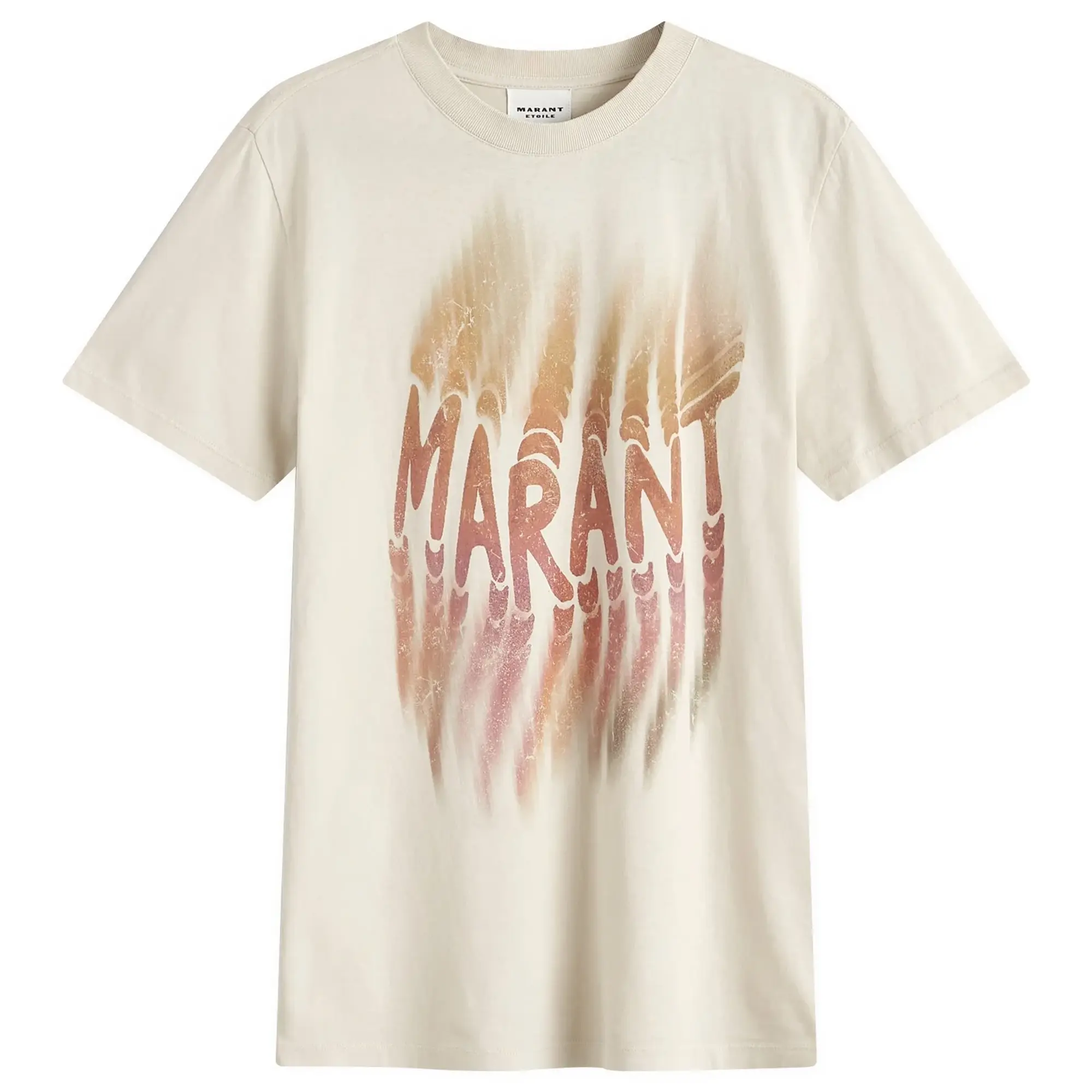 Isabel Marant Étoile Women's Zoeline Spray Logo T-Shirt Ecru