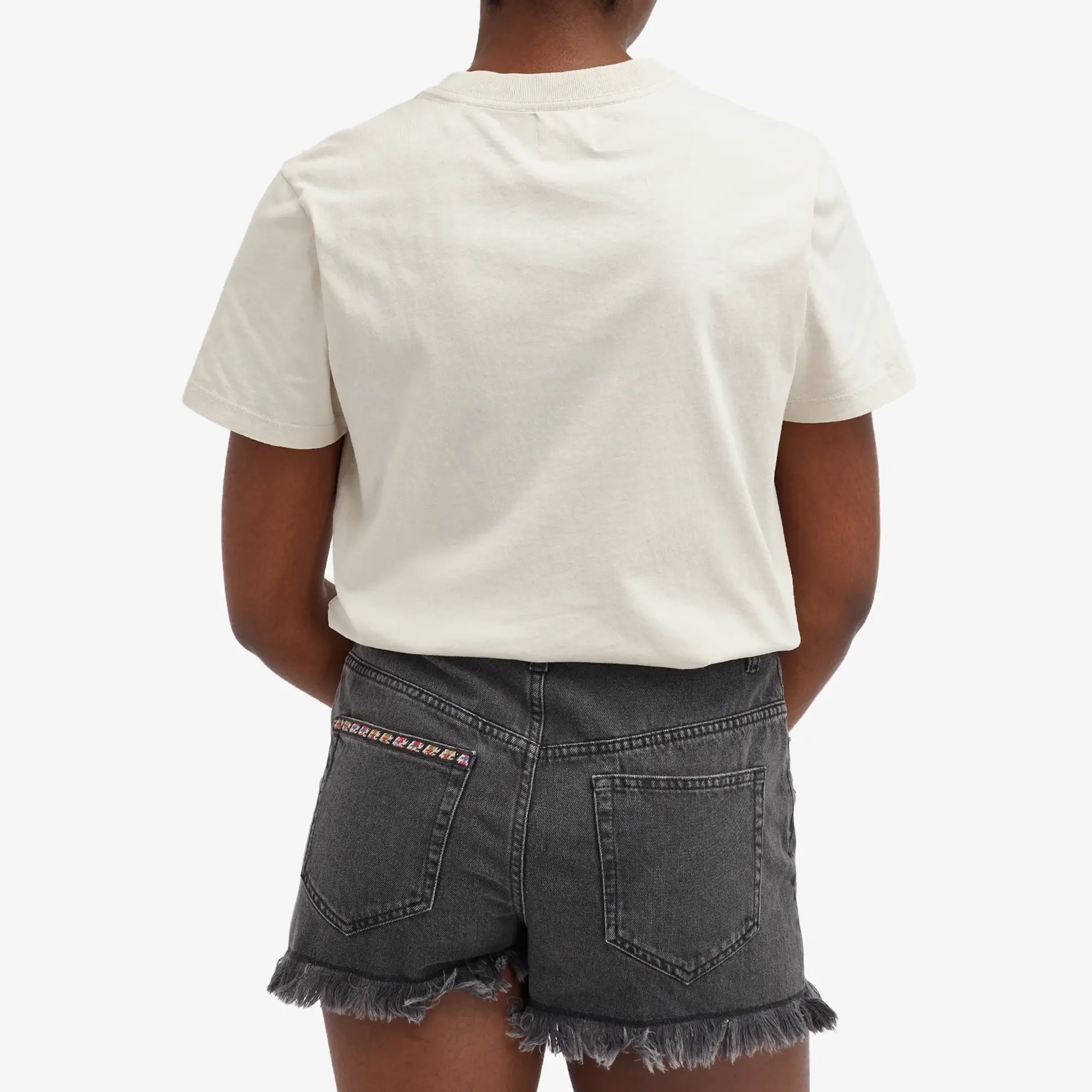 Isabel Marant Étoile Women's Zoeline Spray Logo T-Shirt Ecru
