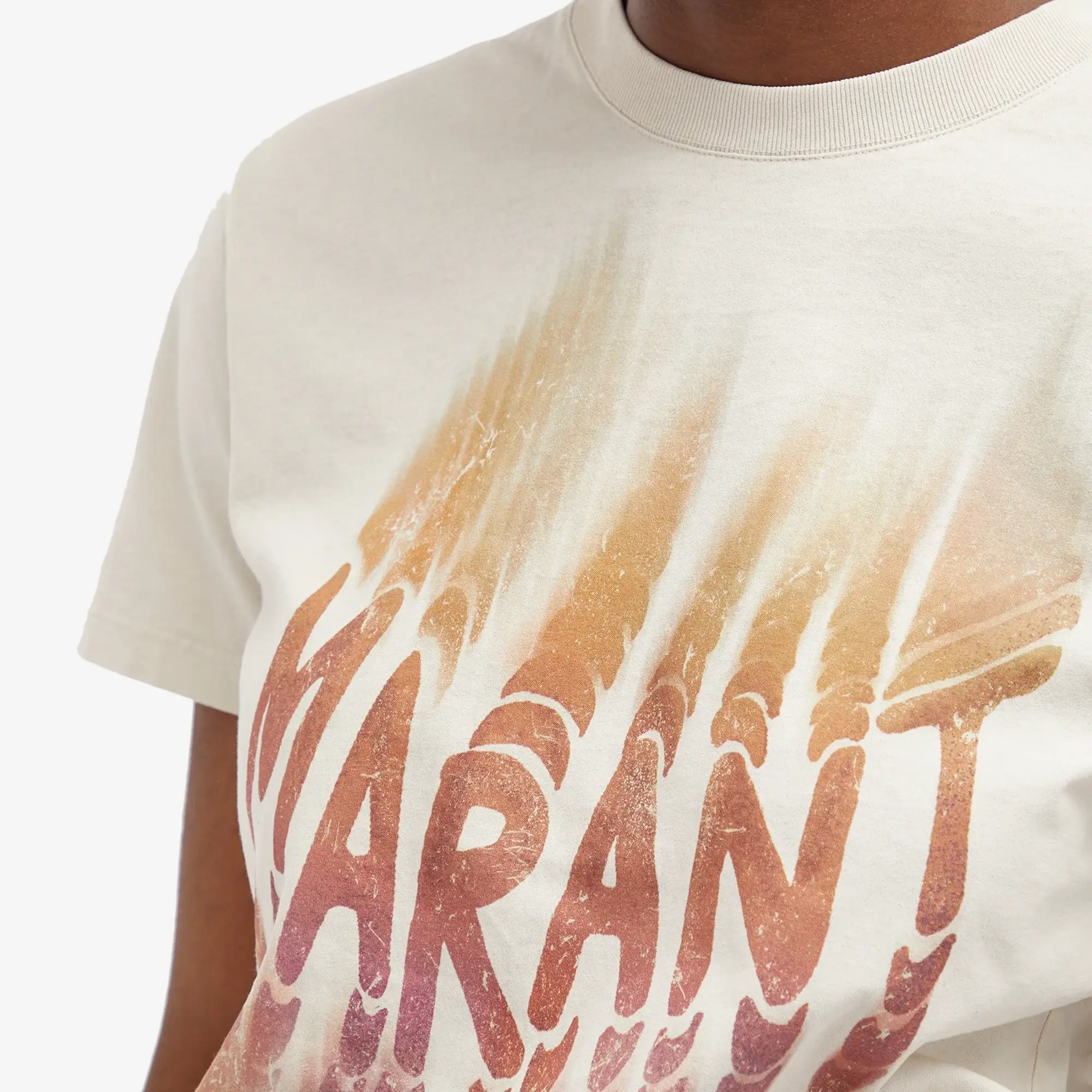 Isabel Marant Étoile Women's Zoeline Spray Logo T-Shirt Ecru