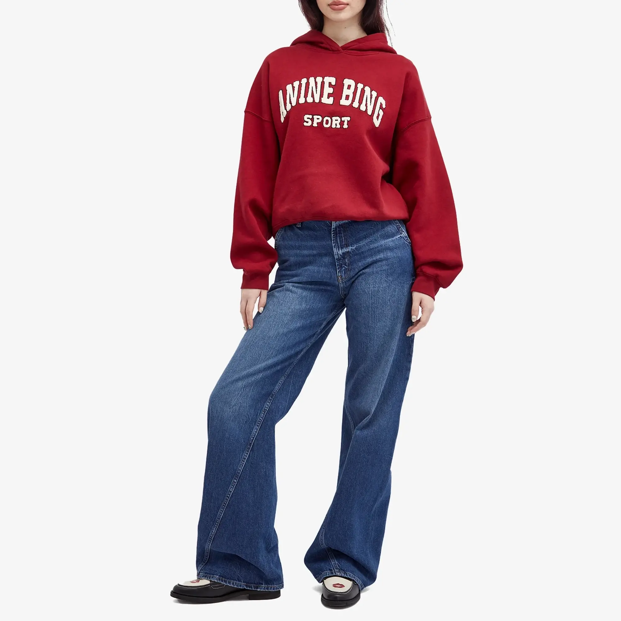 Anine Bing Women's Alec Sport Hoodie Red