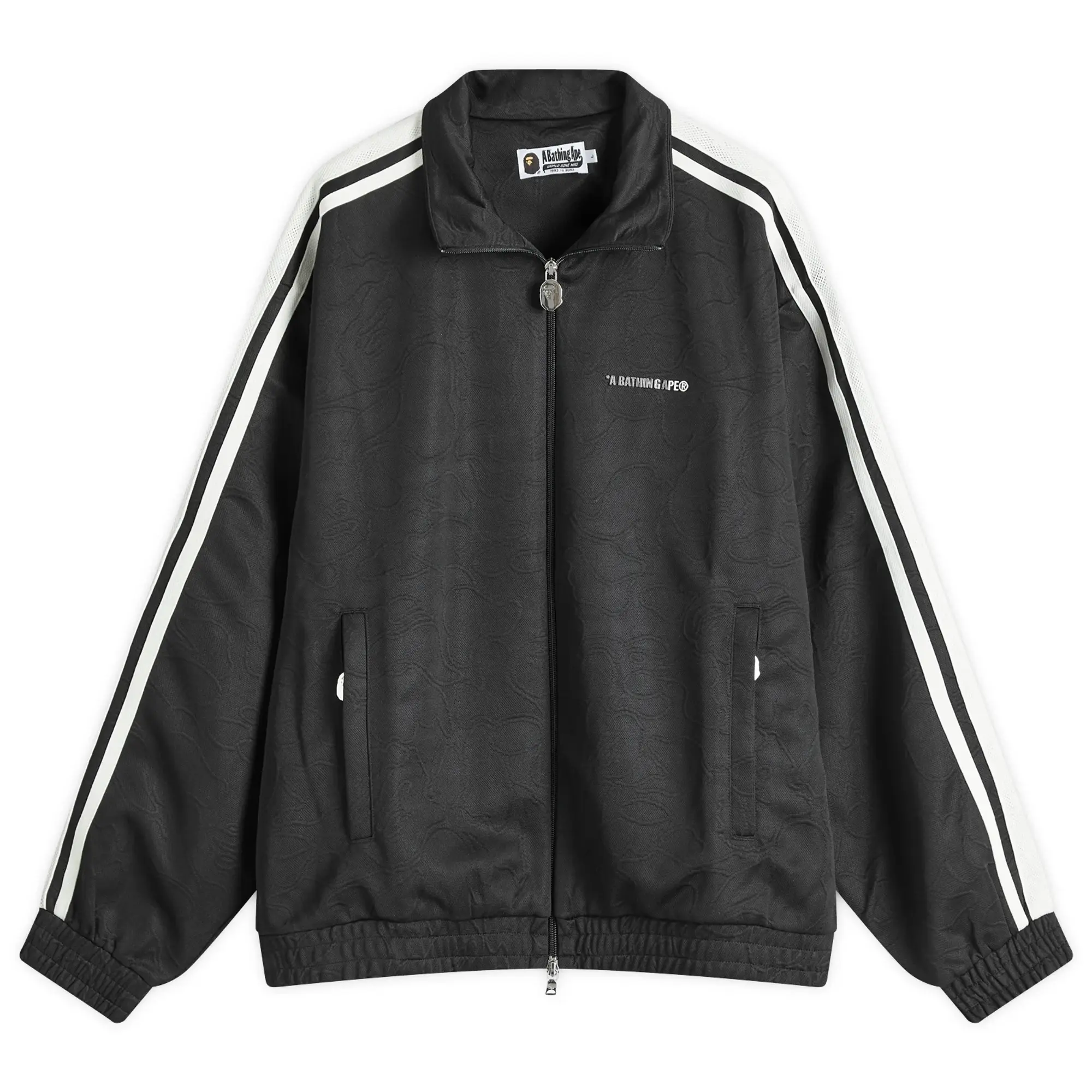 A Bathing Ape Men's Line Camo Track Jacket Black