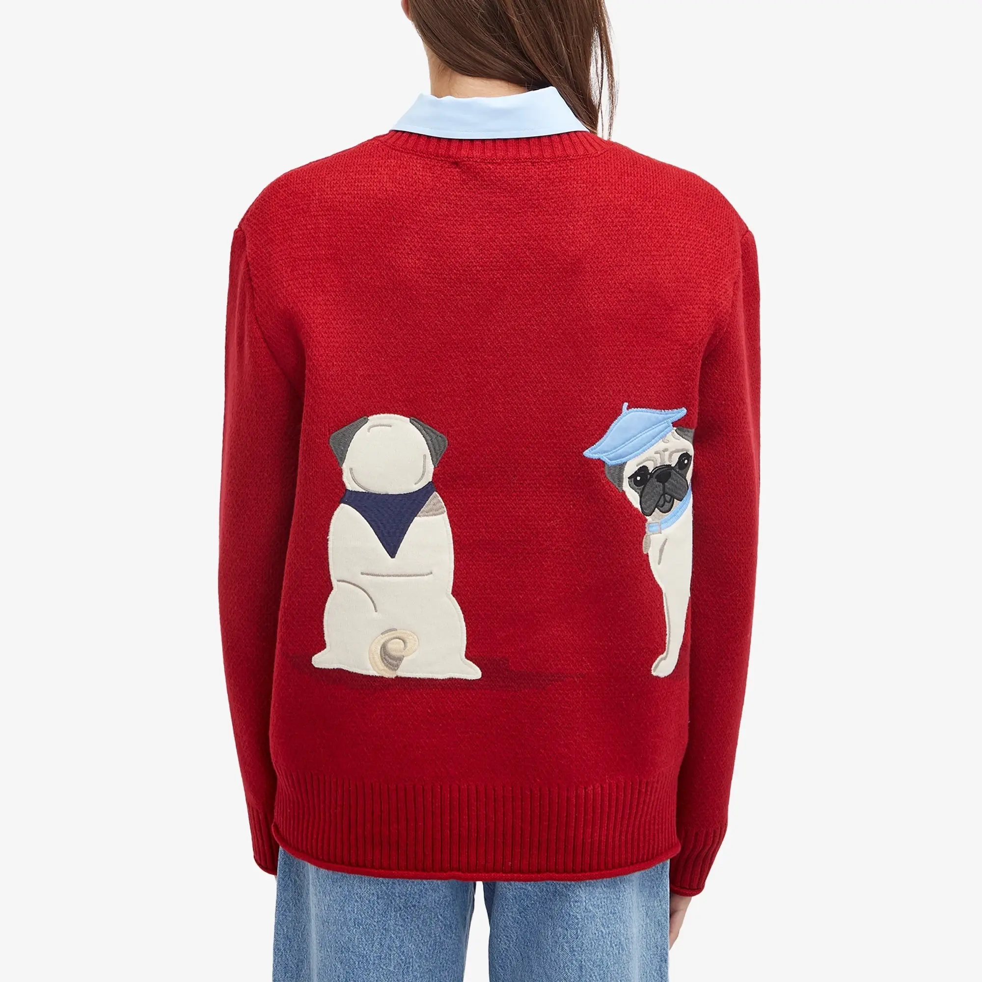 House Of Sunny Women's Puppy Love Jacquard Jumper Multi