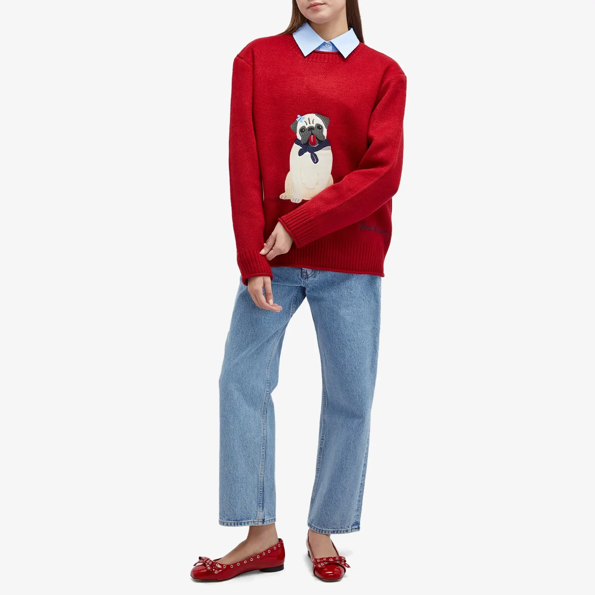 House Of Sunny Women's Puppy Love Jacquard Jumper Multi