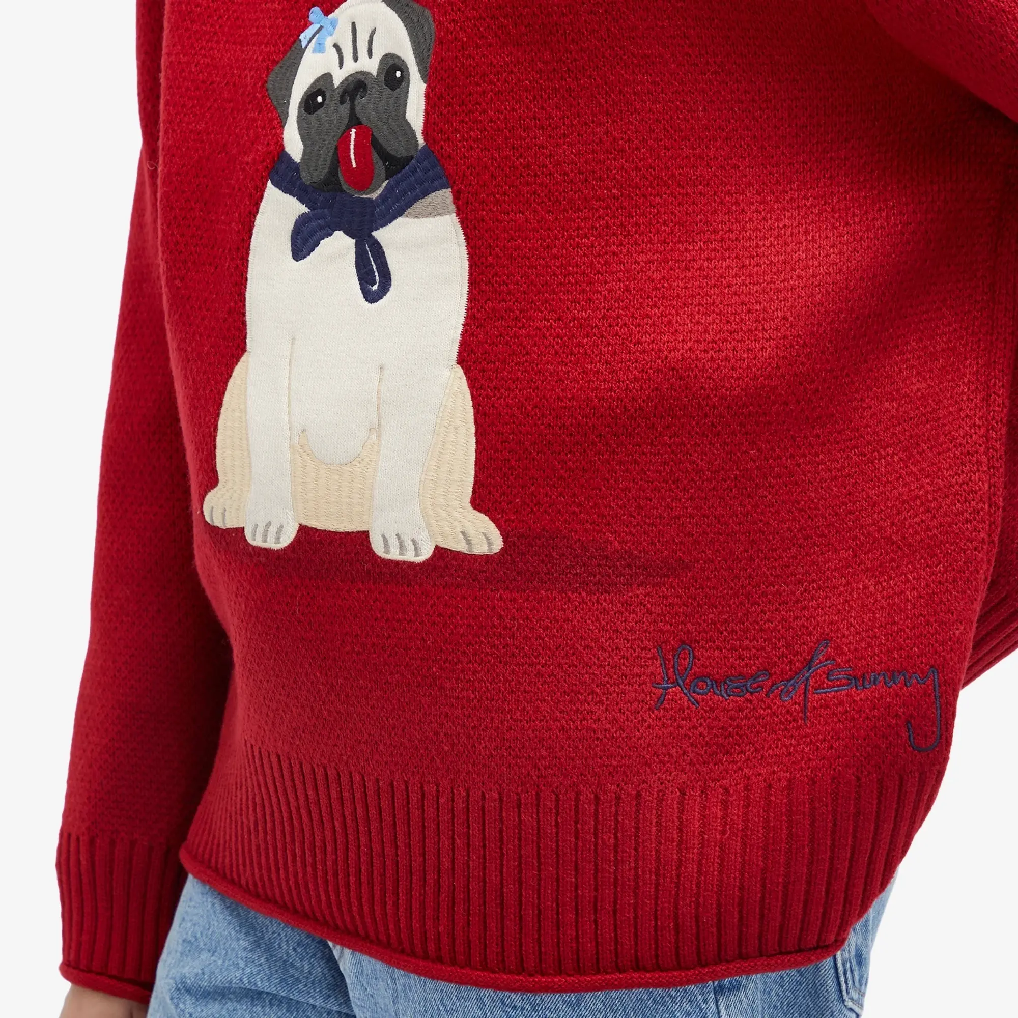 House Of Sunny Women's Puppy Love Jacquard Jumper Multi
