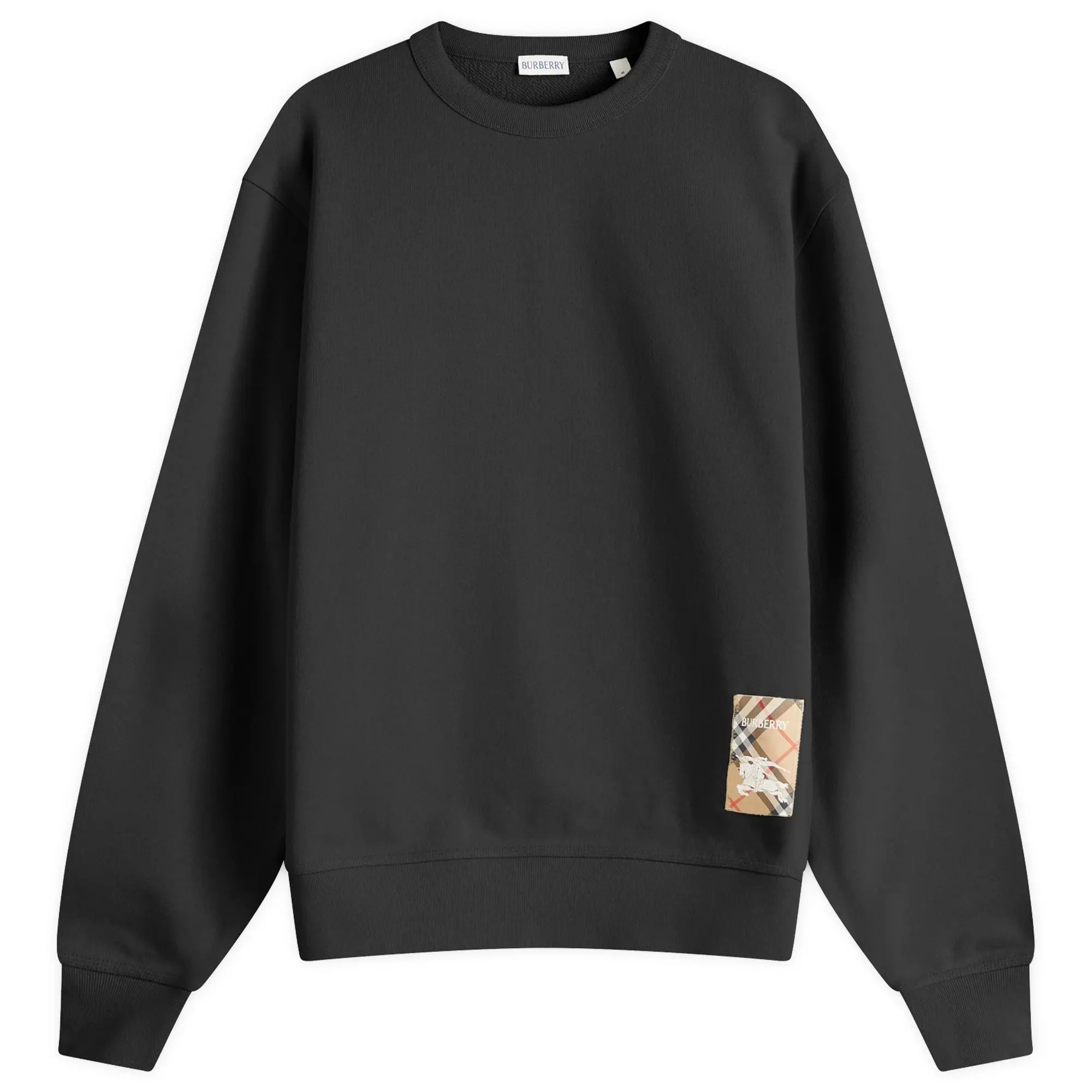 Burberry Men's Check Label Sweatshirt Black