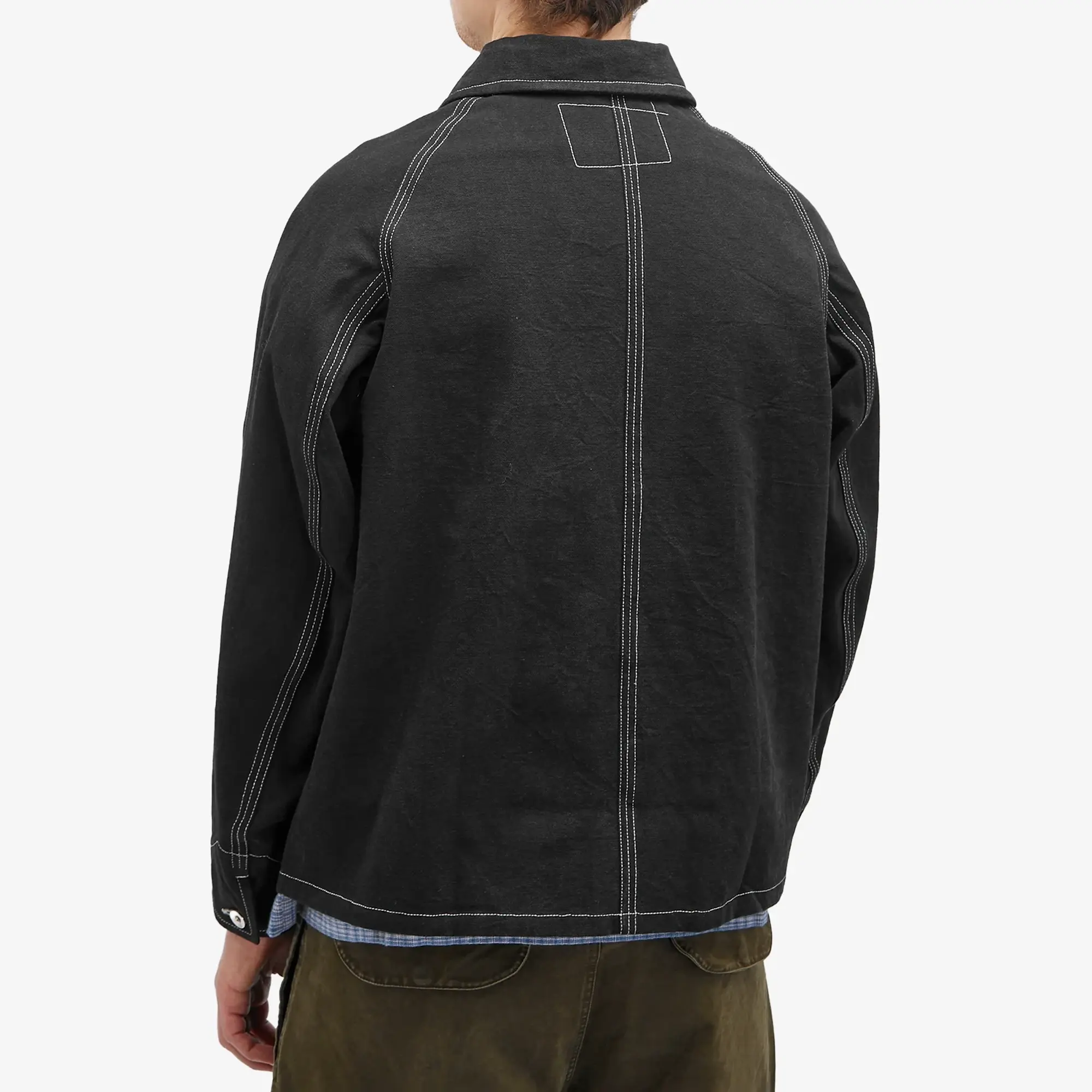 Story mfg. Men's Railroad Chore Jacket Black Wonky-Wear