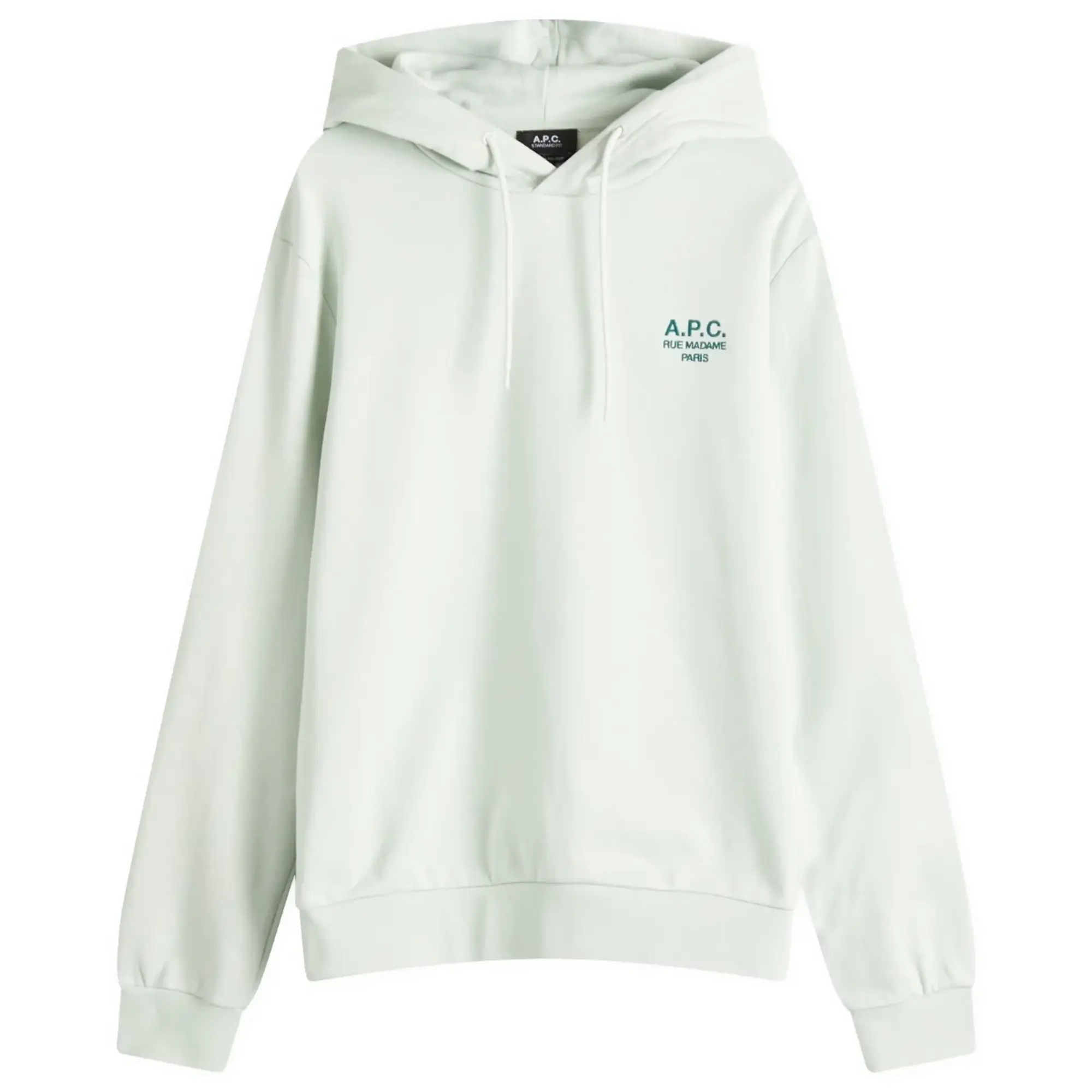 Champion A.P.C. Men's Rue Madame Logo Hoodie Light Green/Ecru