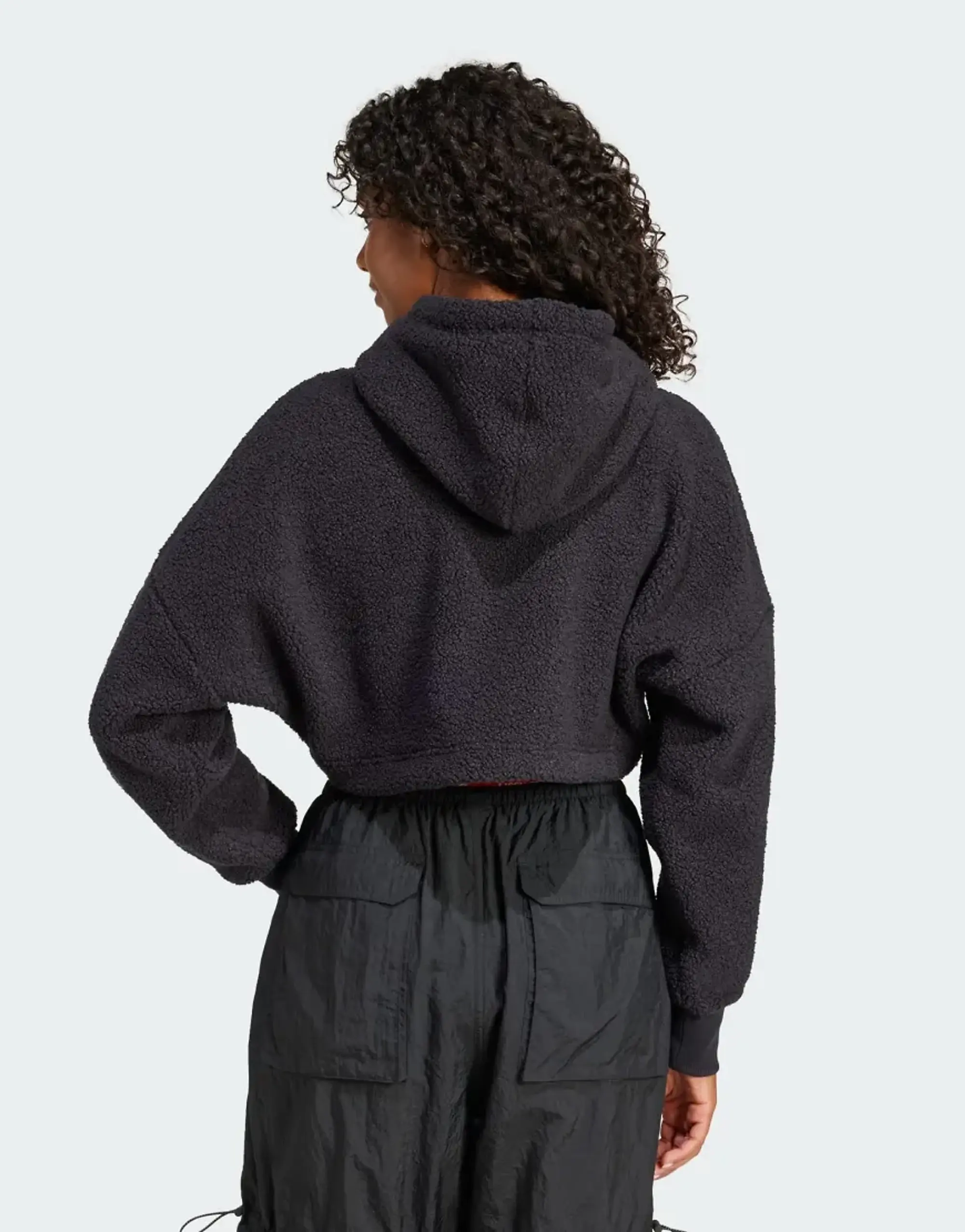 Adidas X Moon Boot Cropped Hoodie In Black