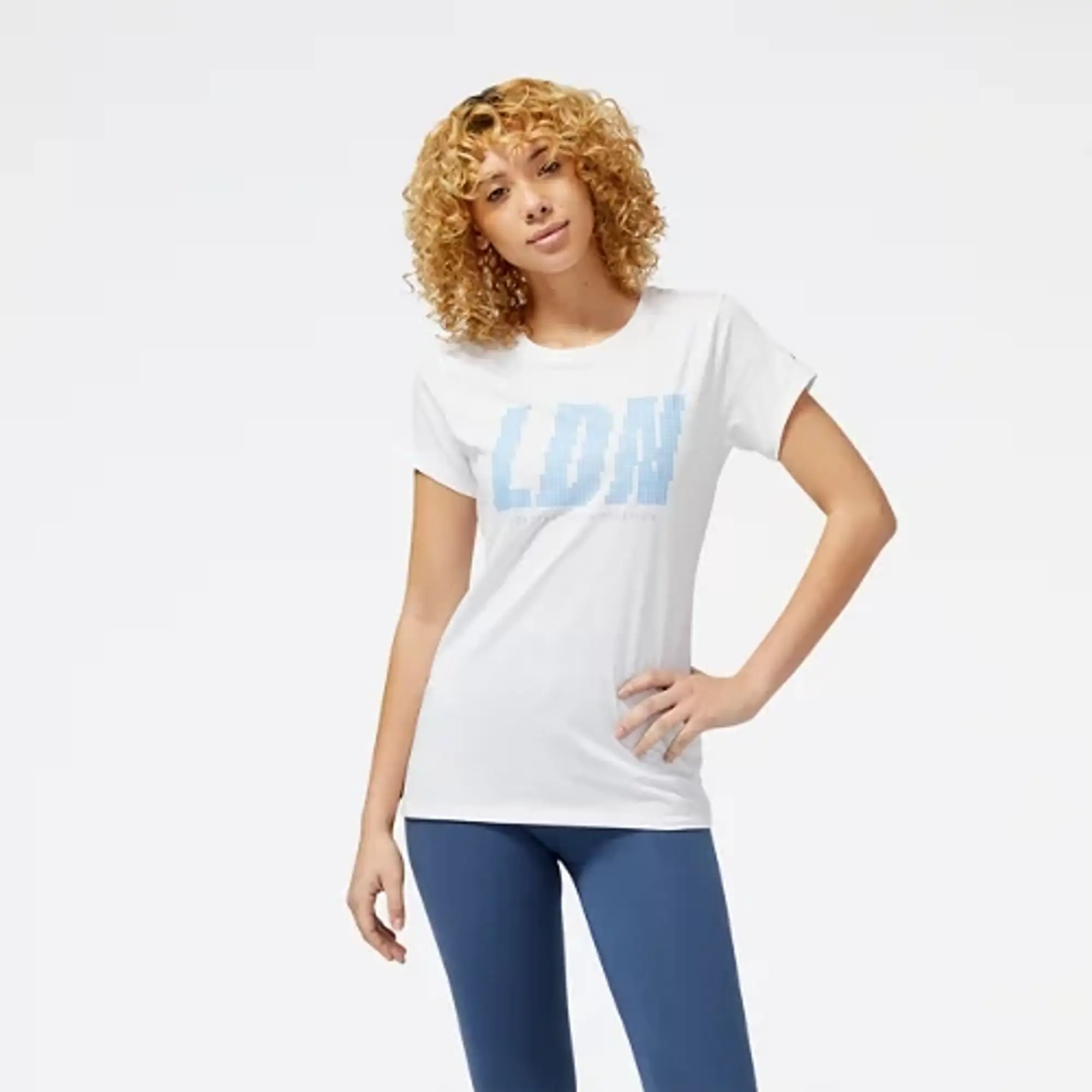 New Balance Women's London Edition LDN Tee in White Cotton