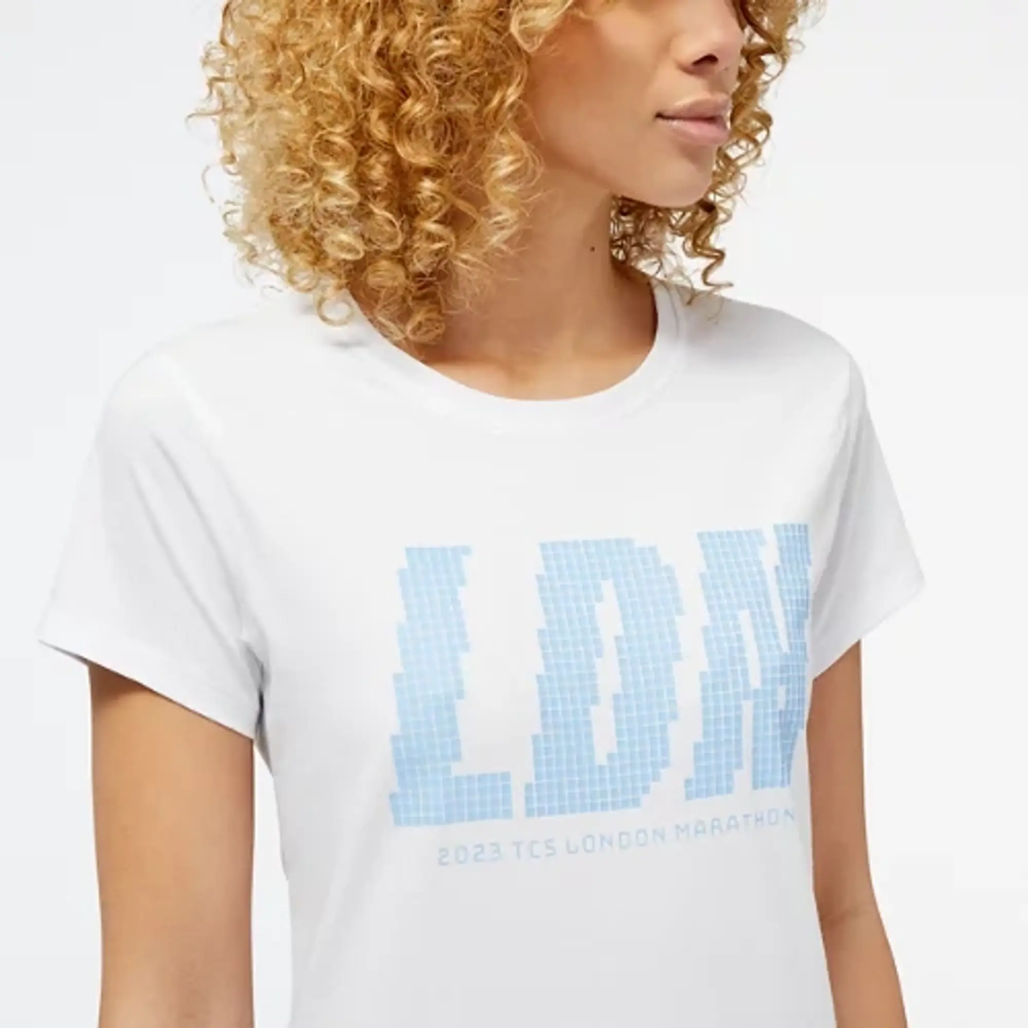New Balance Women's London Edition LDN Tee in White Cotton