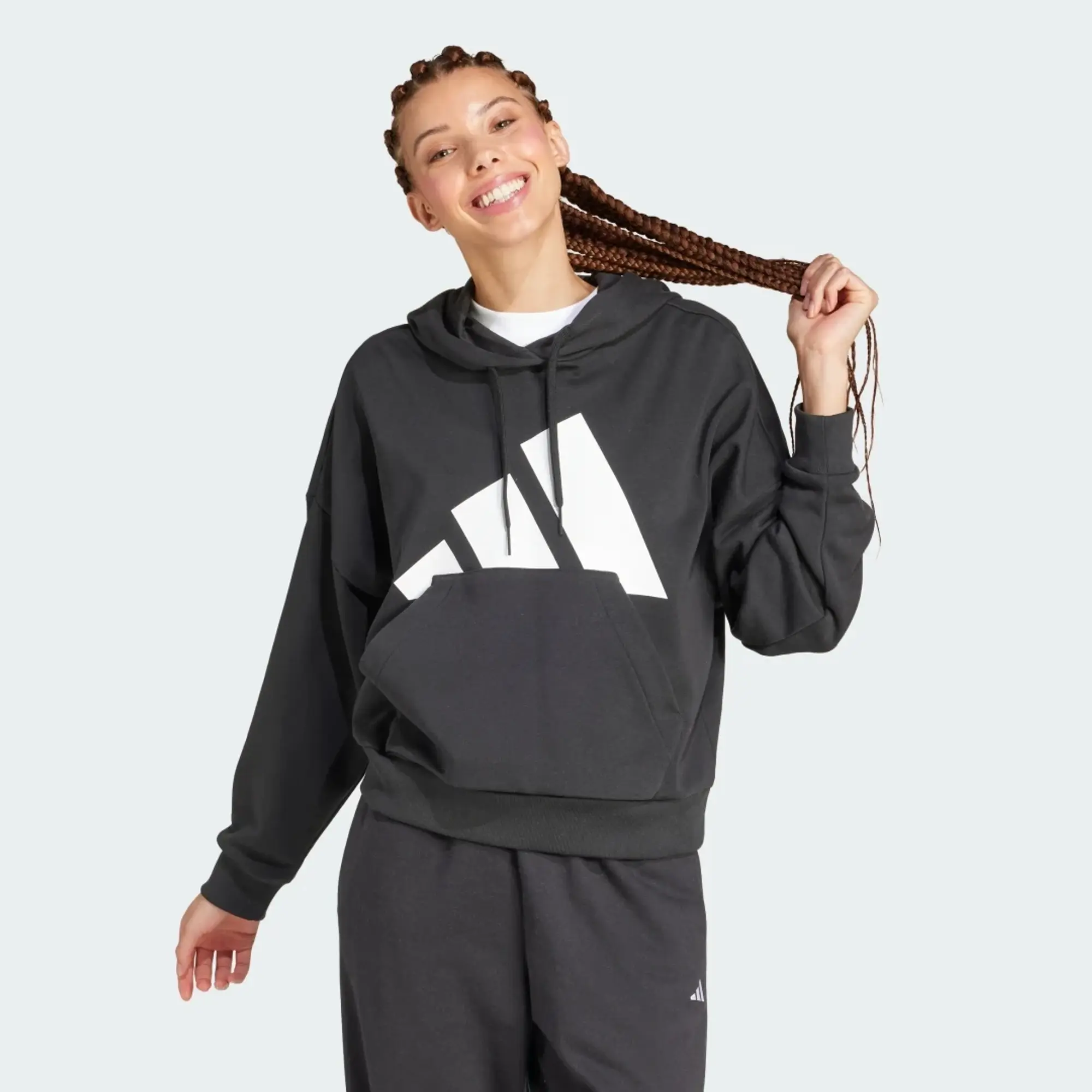 adidas Women Essentials Big Logo French Terry Loose Hoodie