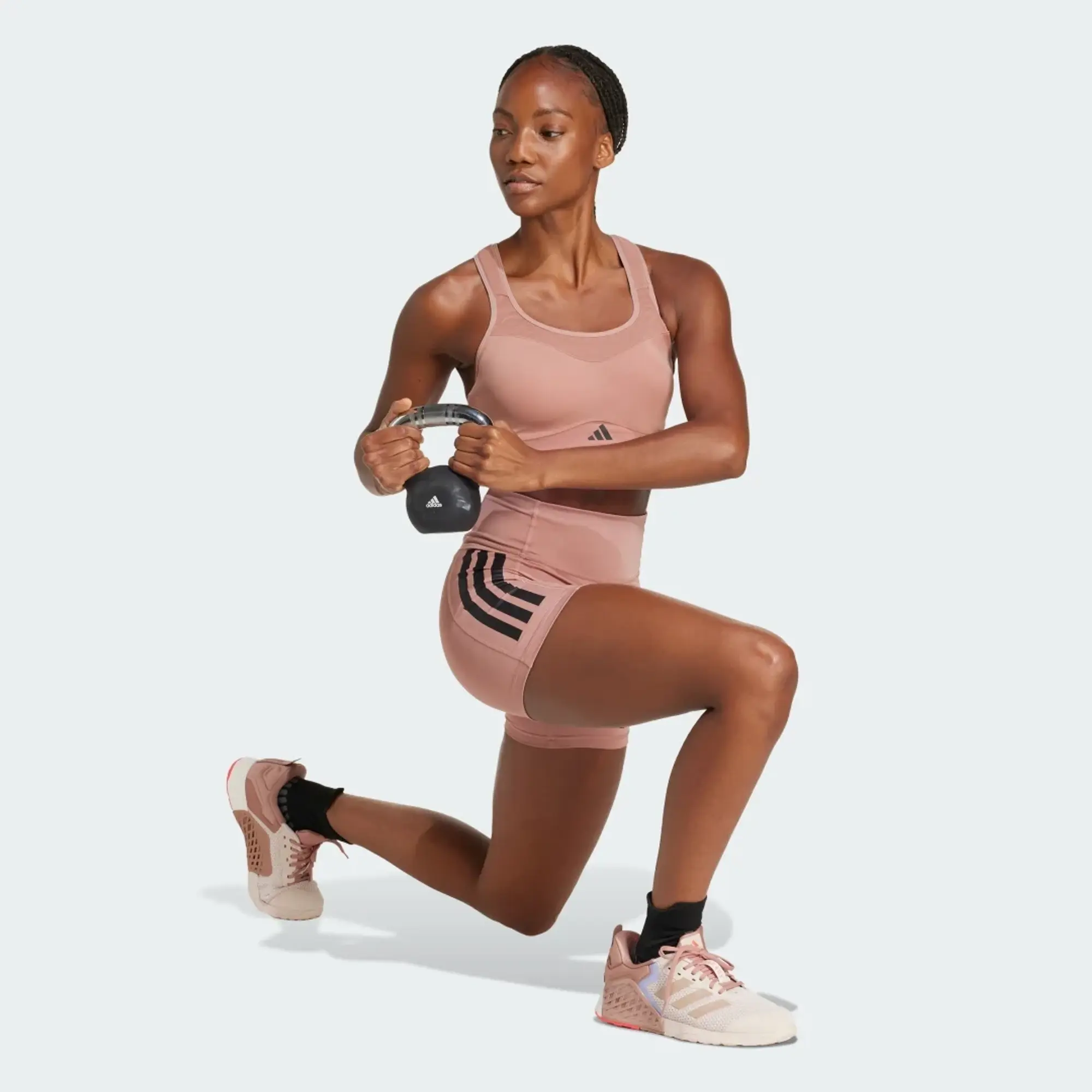 Adidas Optime 3 Stripes 4 Short Leggings