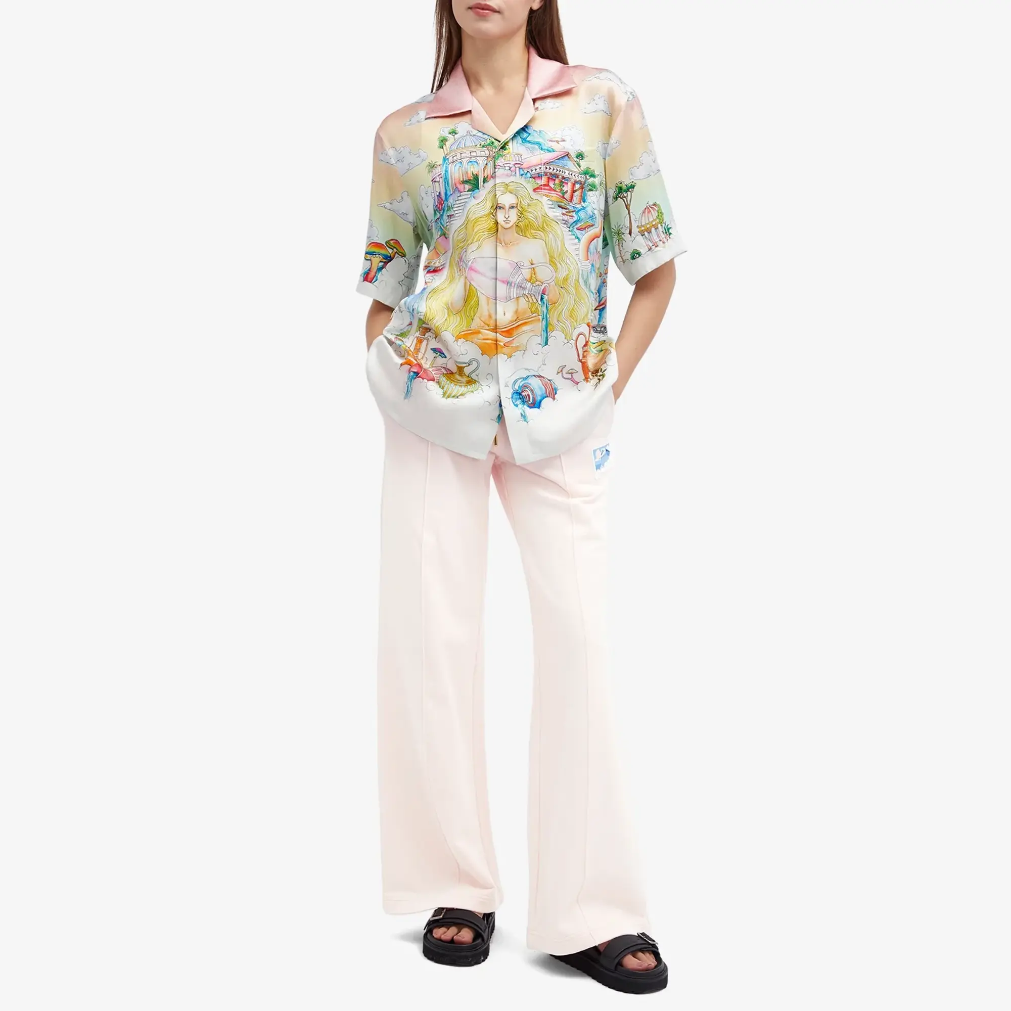 Casablanca Women's Open Hem Jogger Greek Temple