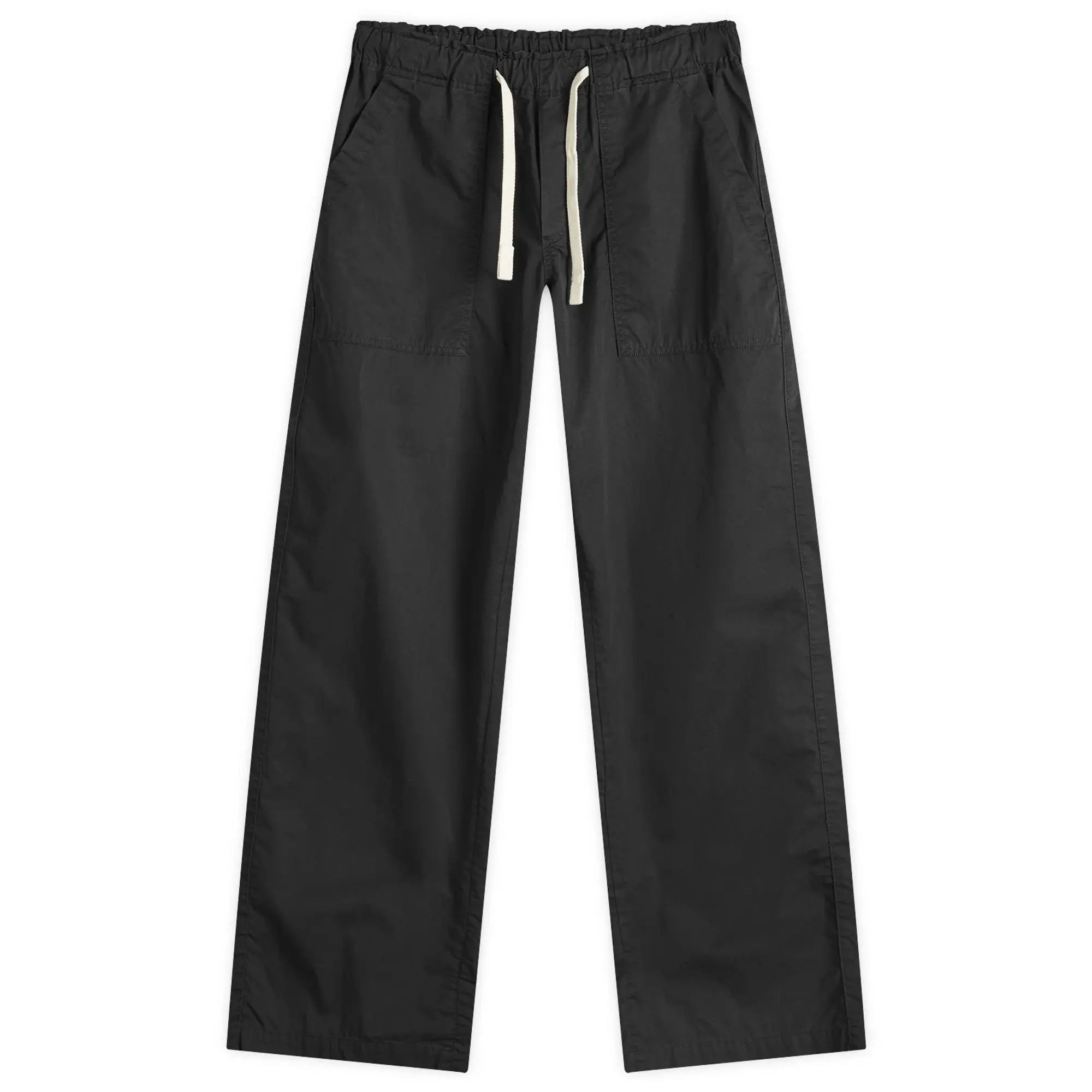 Palm Angels Men's Curved Logo Loose Trousers Black