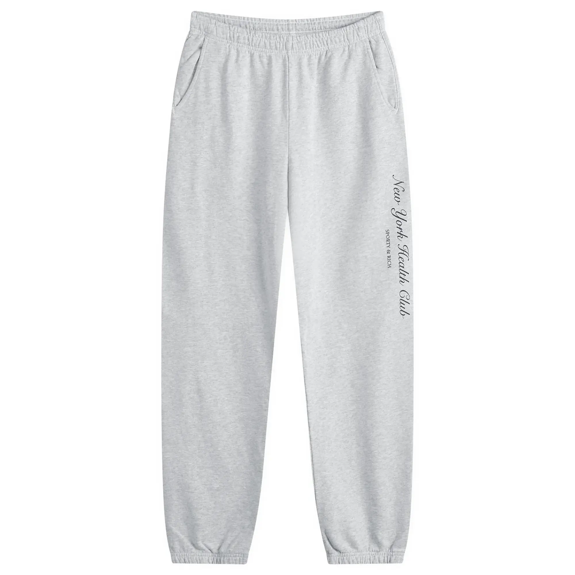 Sporty & Rich Women's NY Health Club Sweatpant Heather Gray Navy