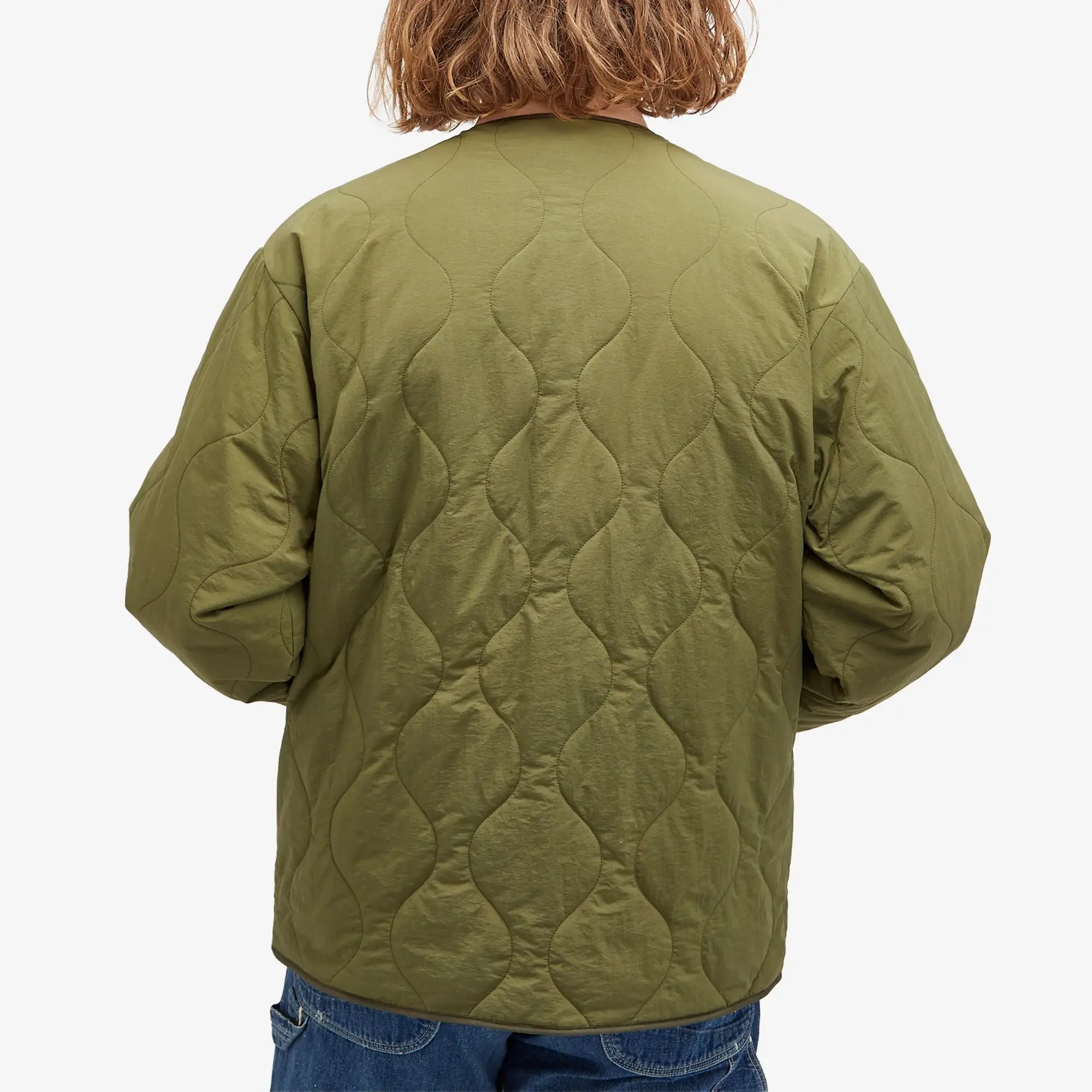BEAMS Men's Mil Liner Down Jacket Olive