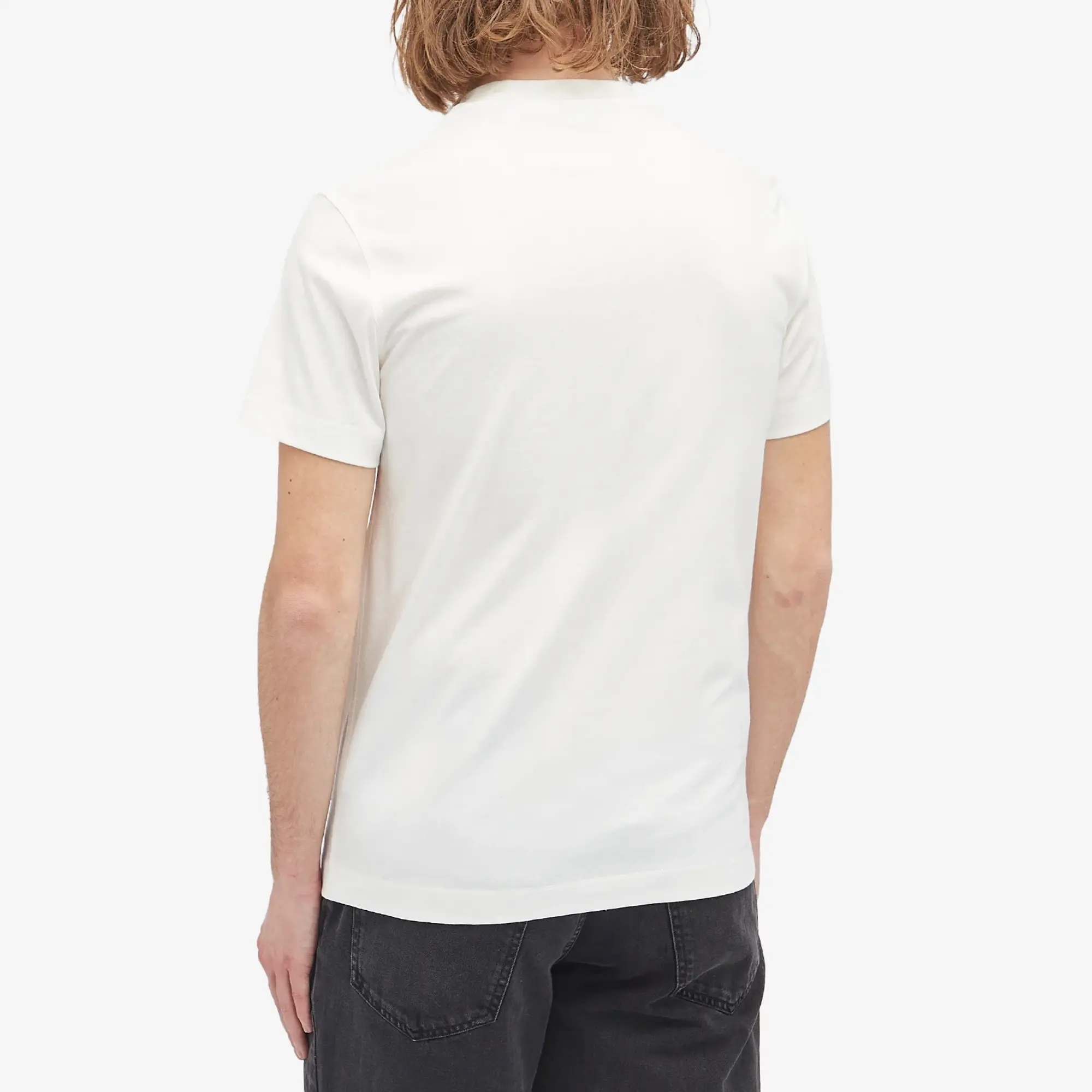 Burberry Men's Check Label T-Shirt Chalk