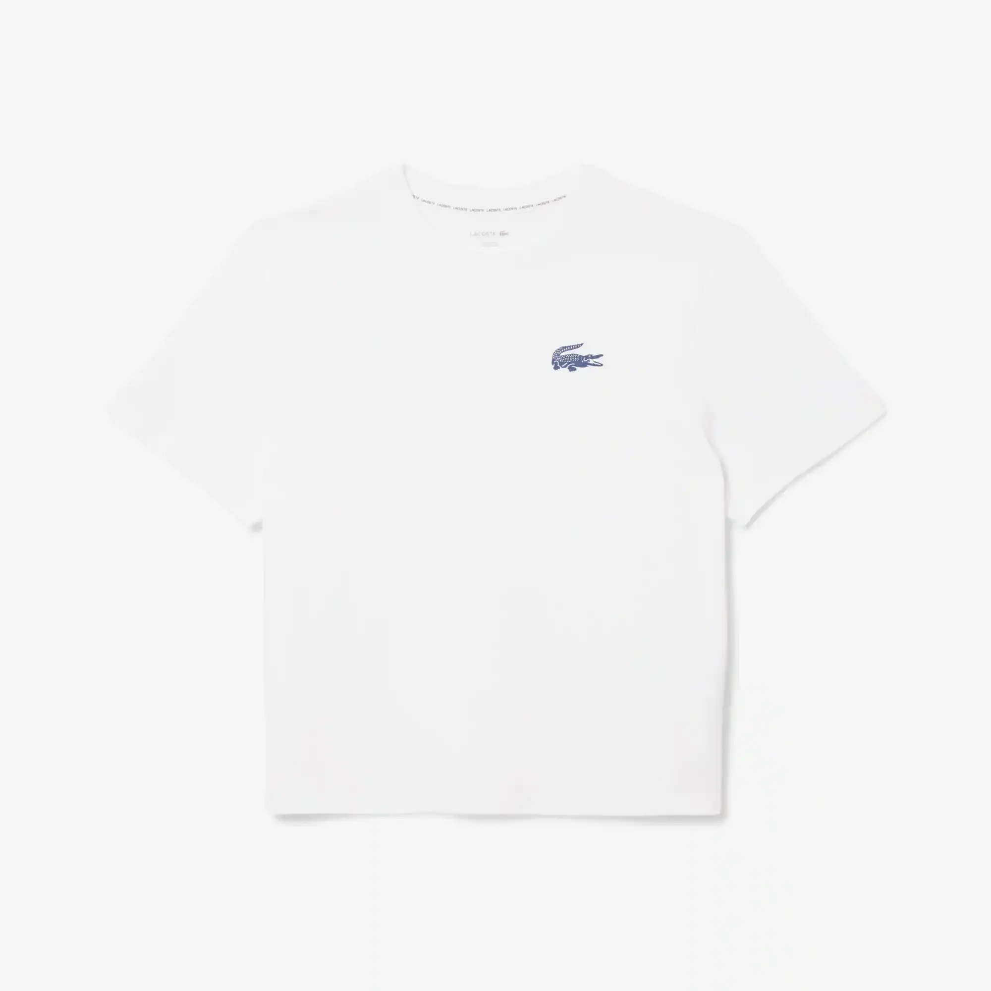 Lacoste Cotton Jersey Loungewear T-Shirt - White / Purple