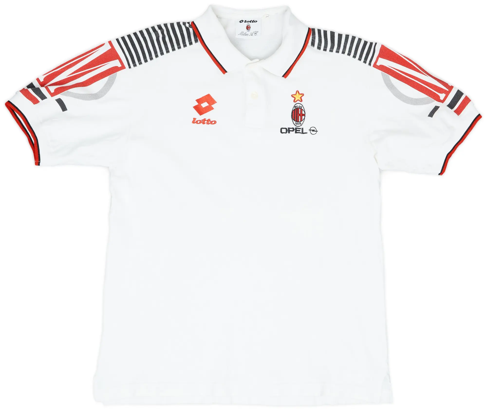 1995-96 AC Milan Lotto Polo Shirt - 7/10 - (XL)