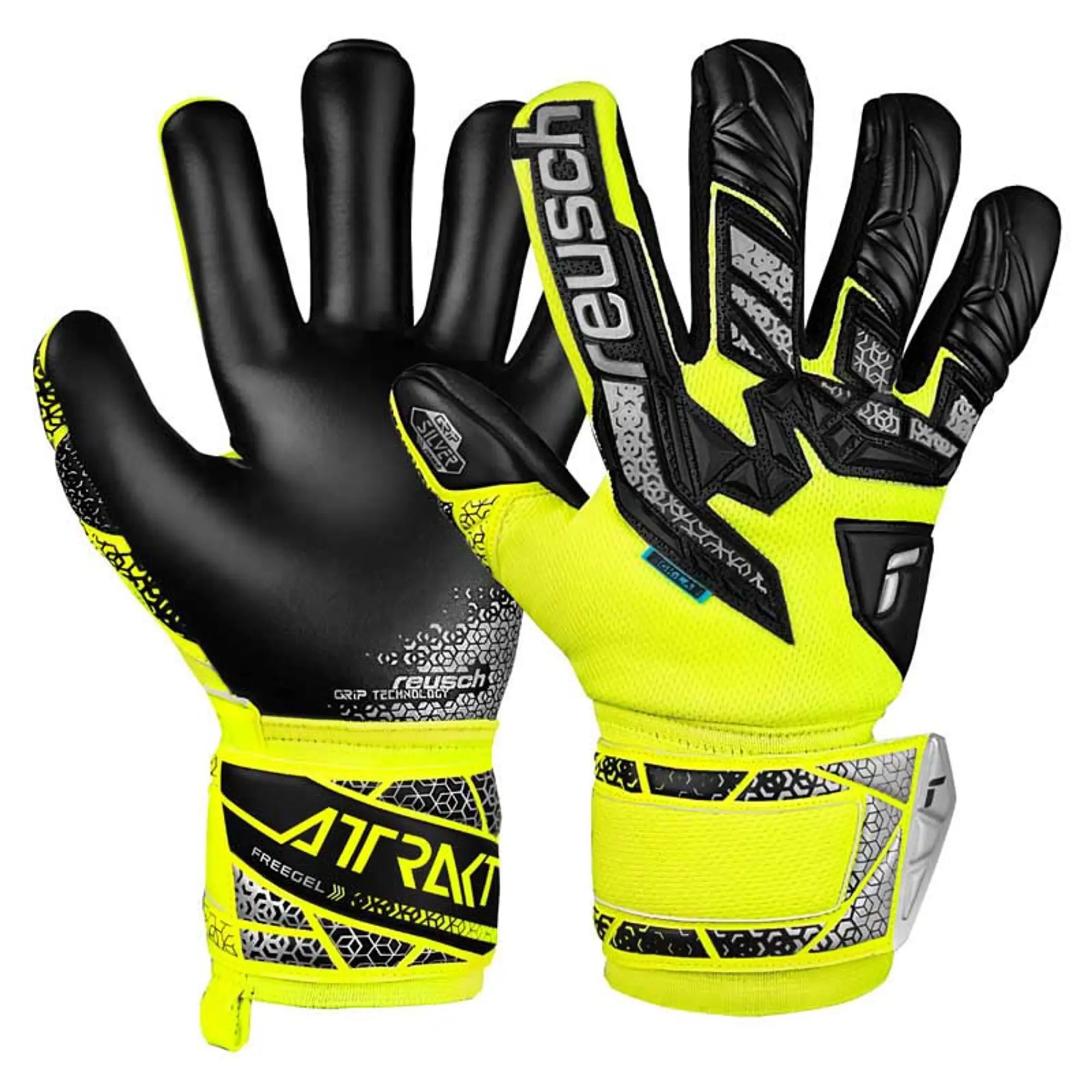 Reusch Kids Attrakt Freegel Silver GK Gloves