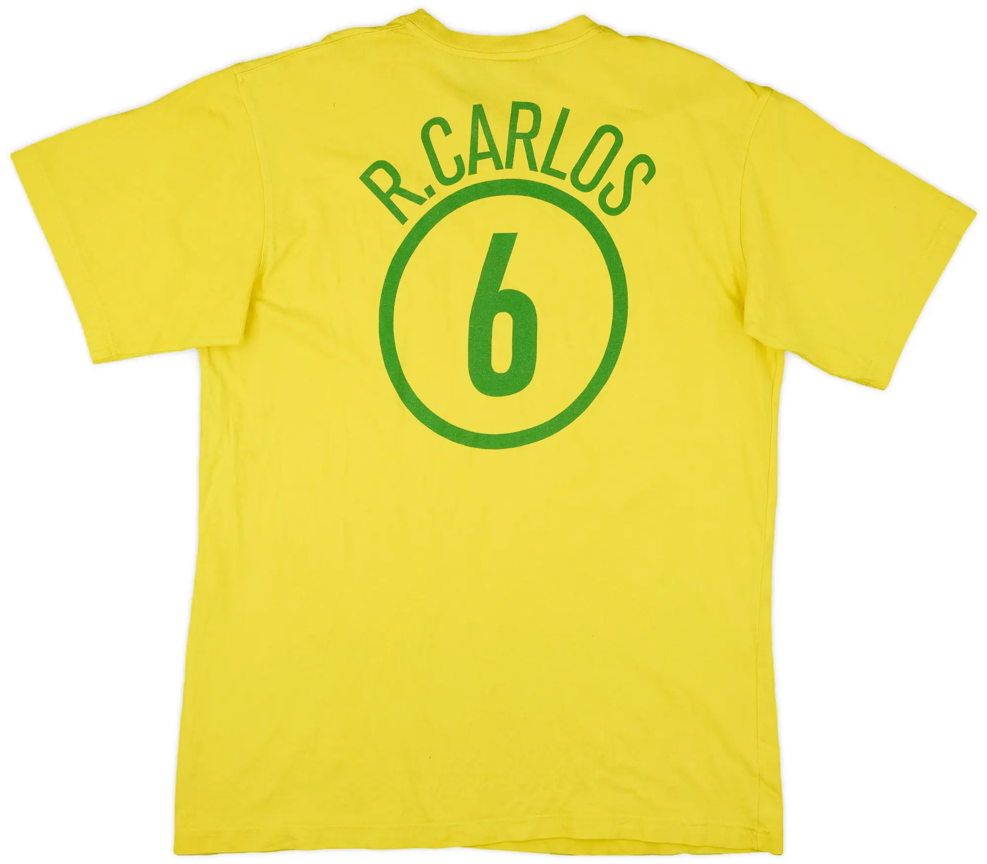 2004-06 Brazil Nike Cotton Tee R. Carlos #6 - 8/10 - (XL)