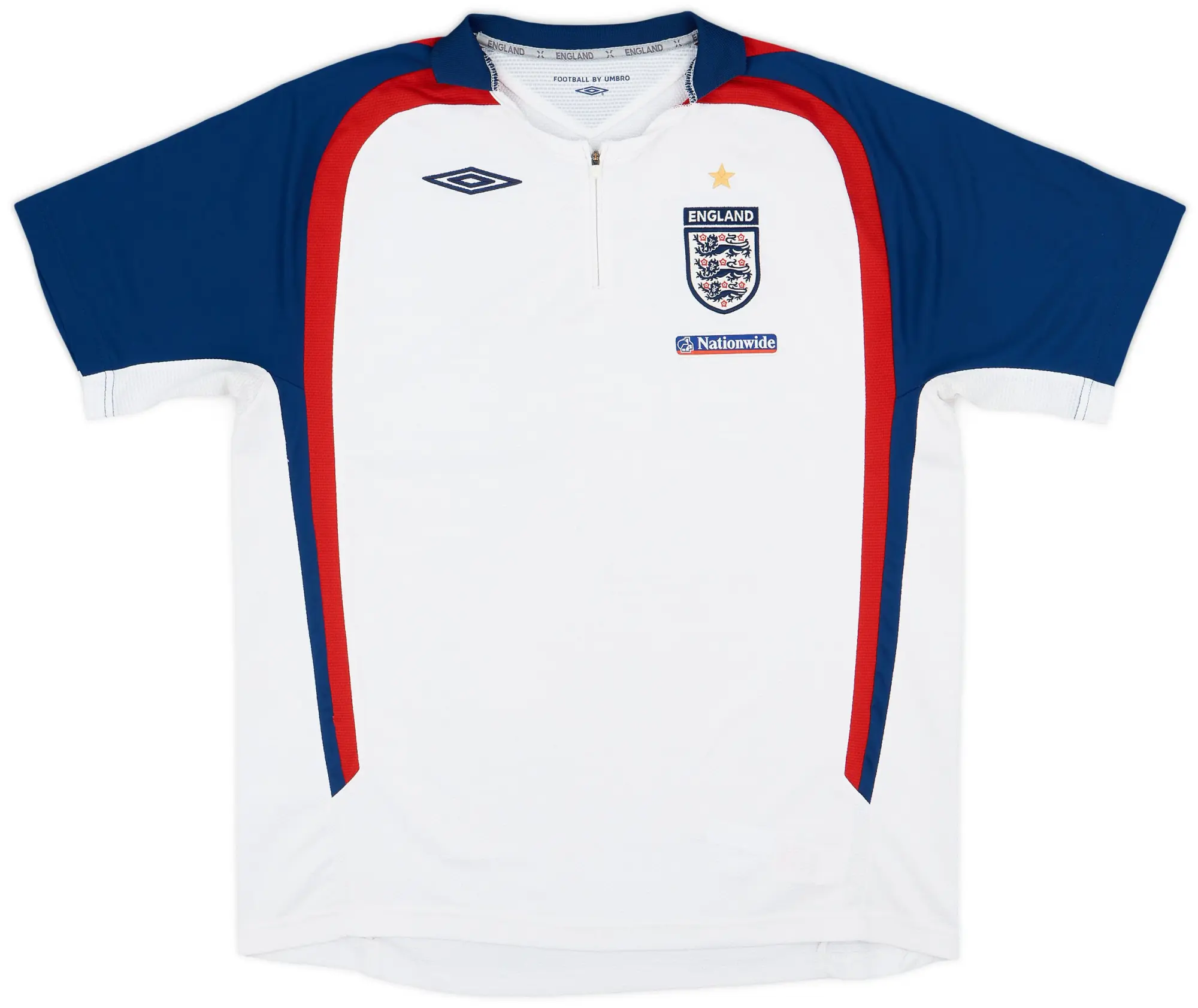 2004-05 England Umbro 1/4 Zip Polo Shirt - 7/10 - (L)