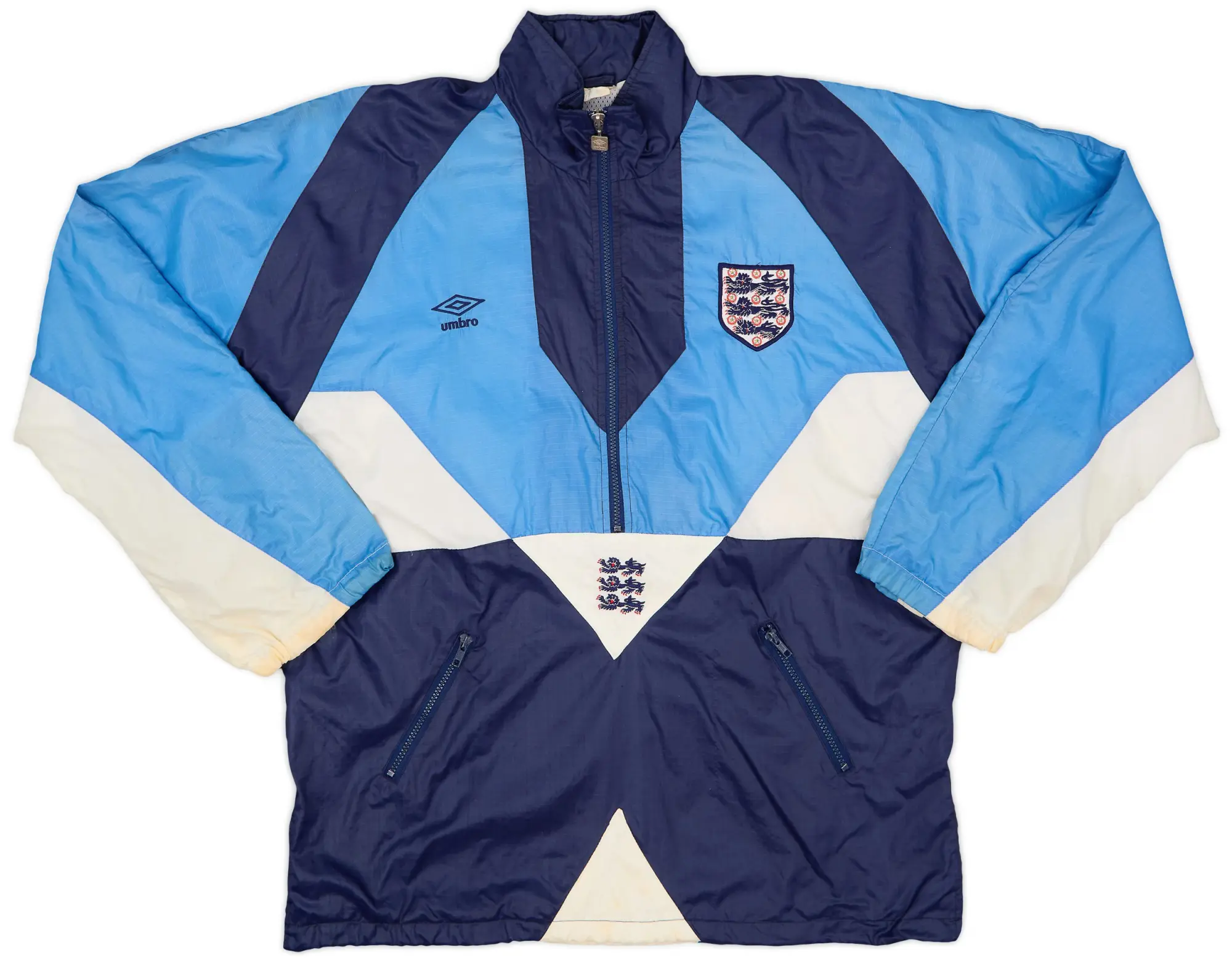 1990-92 England Umbro 1/2 Zip Track Jacket - 6/10 - (XL)