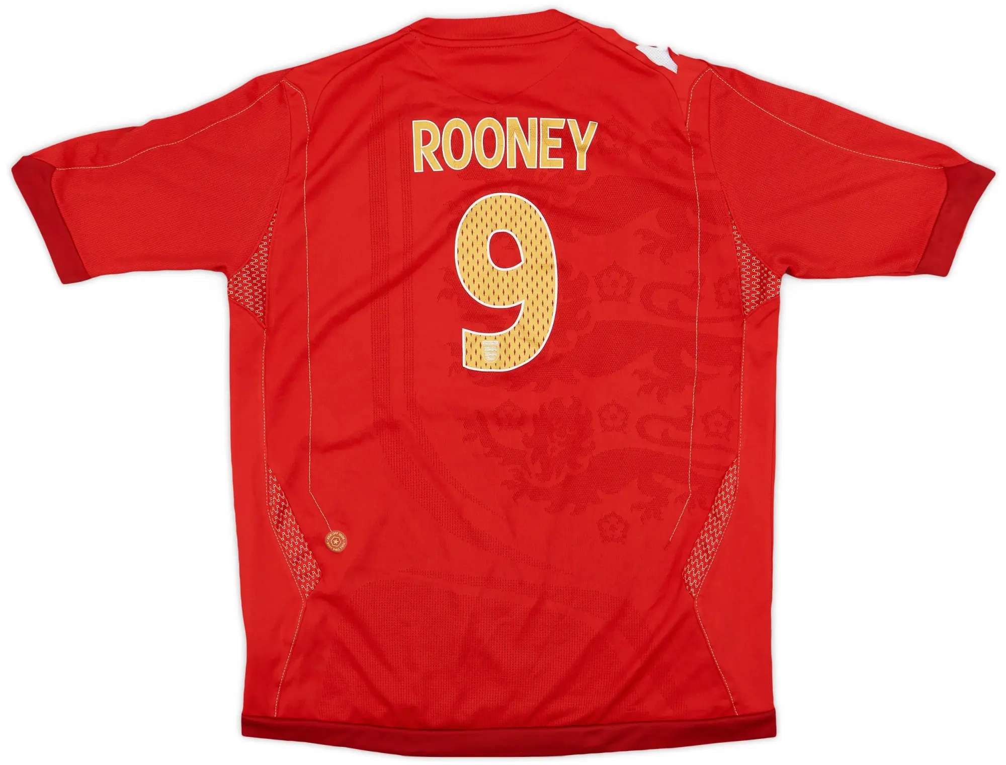Umbro 2006-08 England Away Shirt Rooney #9 - 7/10 - (XL.Boys)