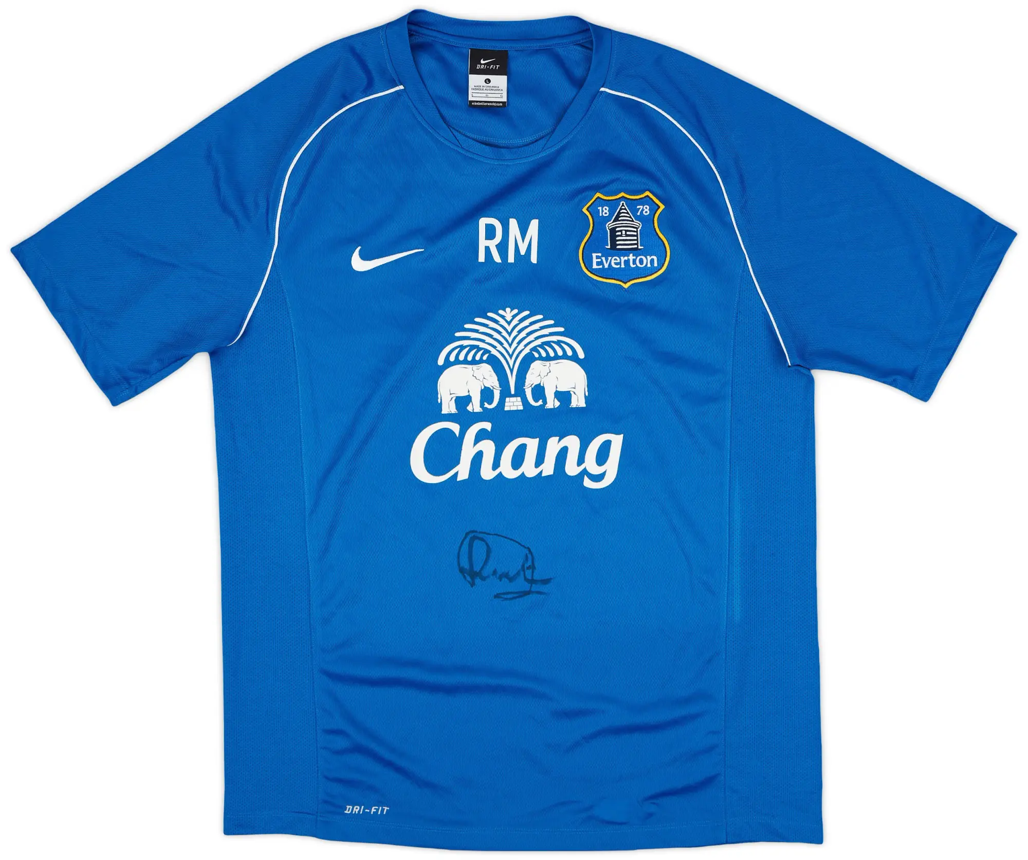 2013-14 Everton Nike Staff Issue Signed Training Shirt RM - 8/10 - (L)