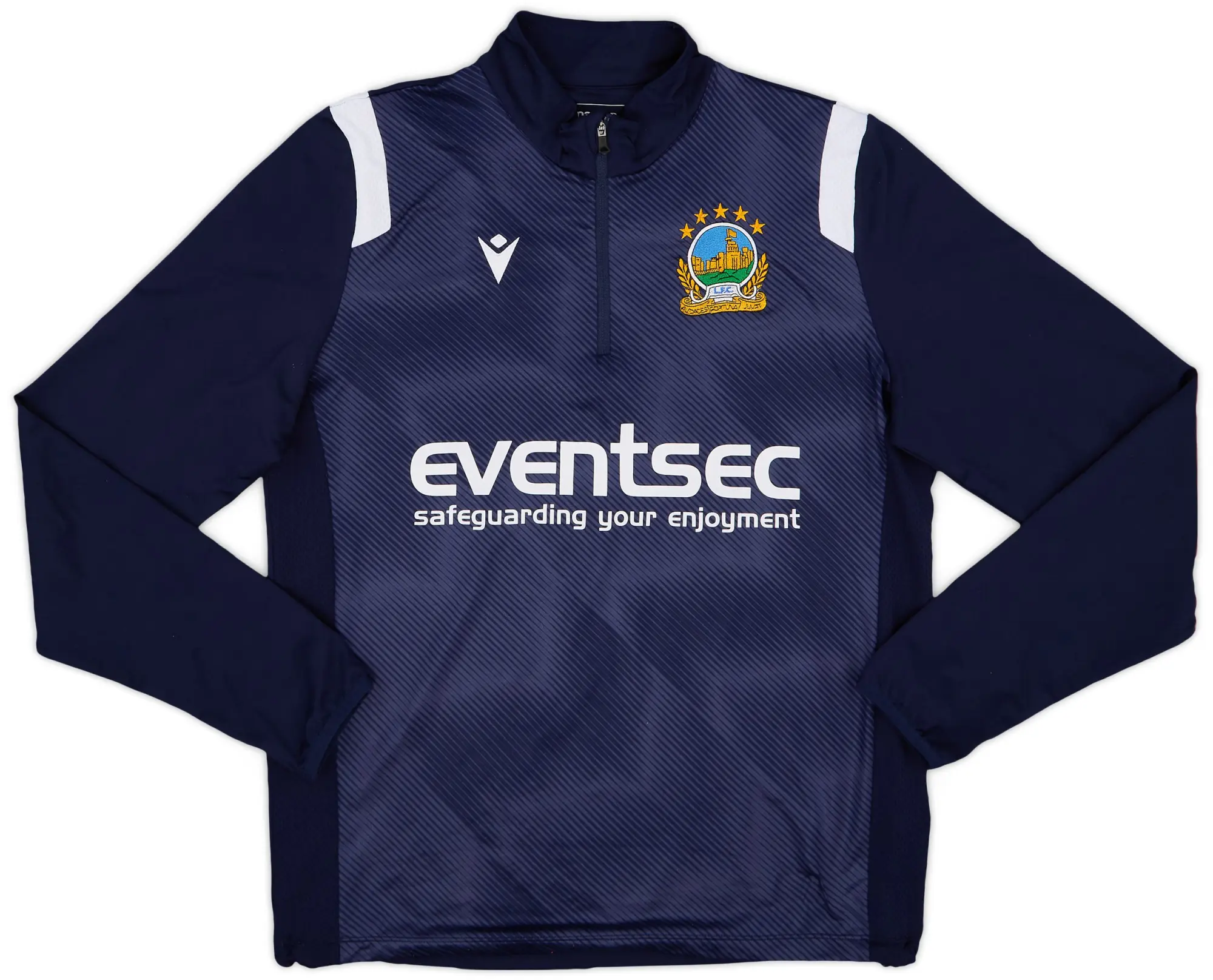2023-23 Linfield Macron 1/4 Zip Training Top - 7/10 - (S)