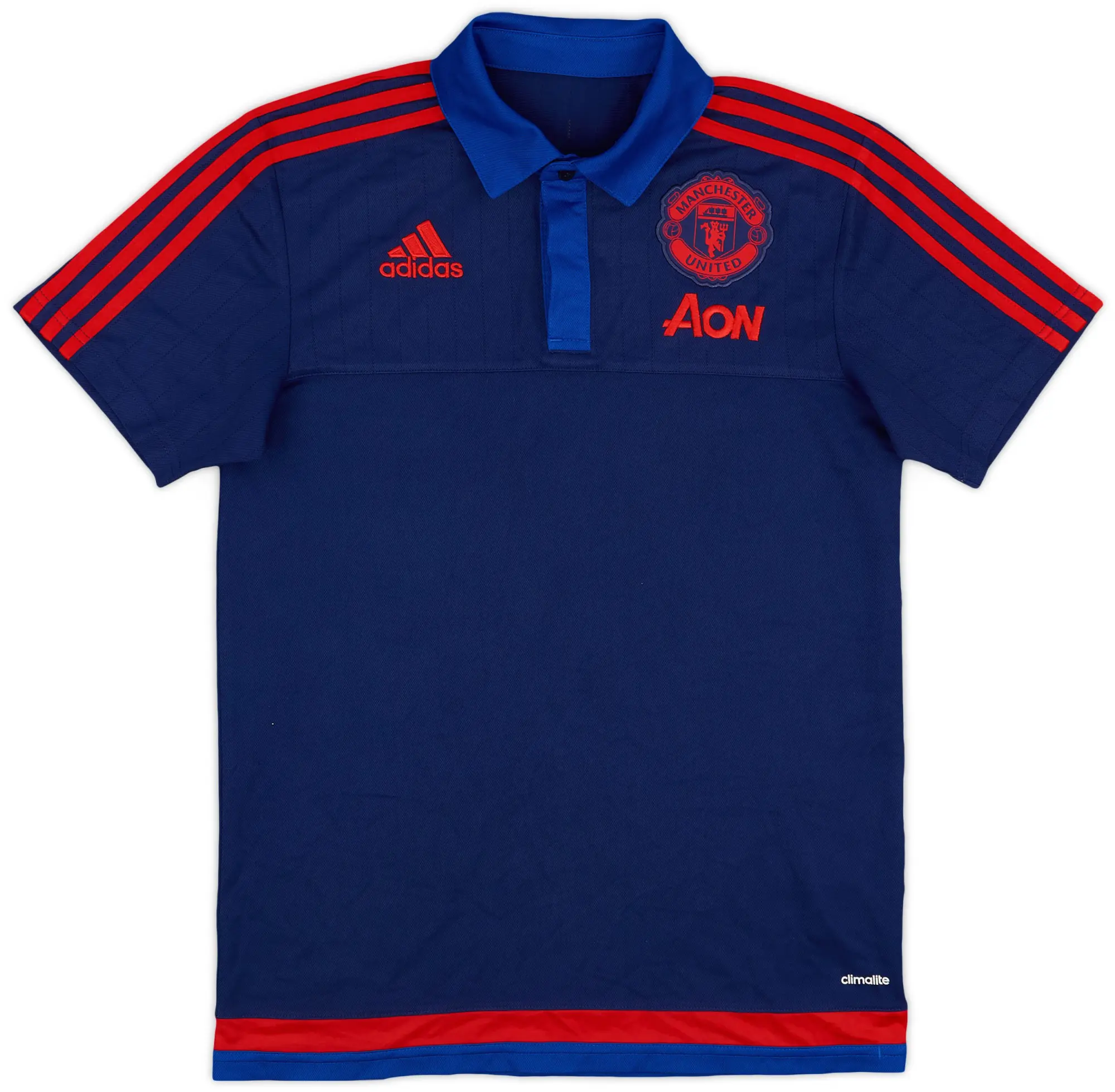 2015-16 Manchester United adidas Polo Shirt - 9/10 - (S)
