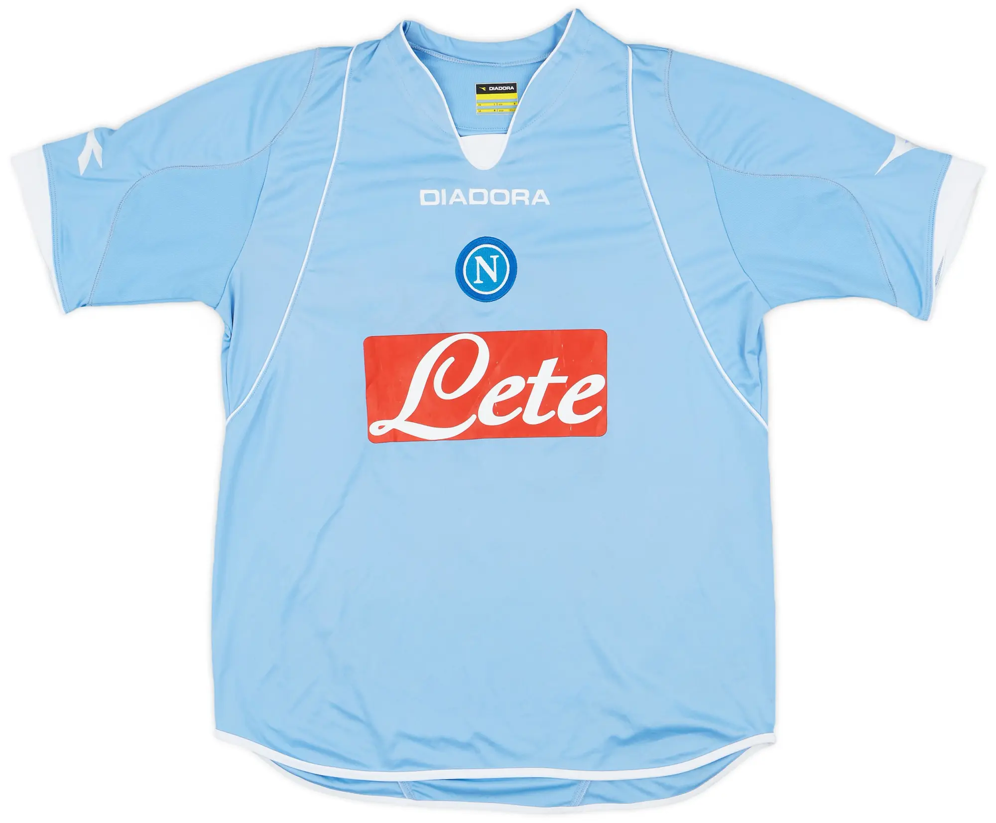 Diadora 2007-08 Napoli Home Signed Shirt #4 - 7/10 - (L)