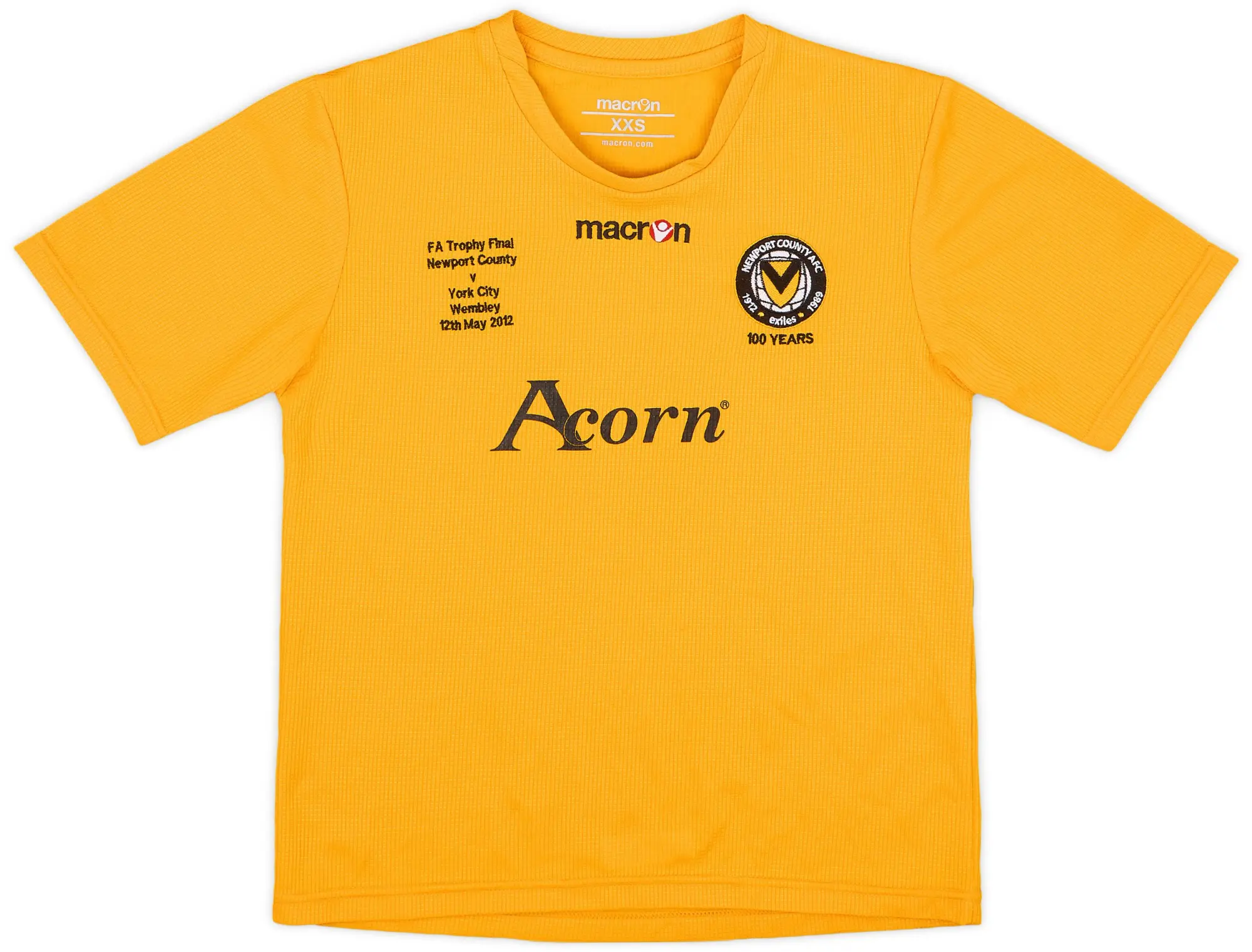 Macron 2012 Newport County FA Trophy Final Shirt - 8/10 - (XL.Boys)