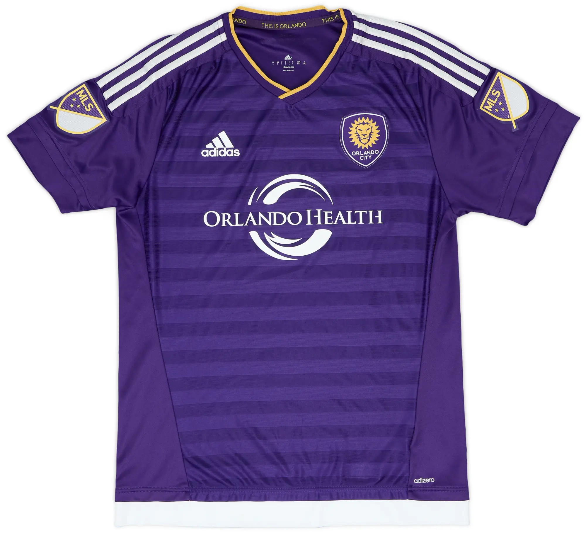 adidas 2015 Orlando City Authentic Home Shirt - 9/10 - (L)