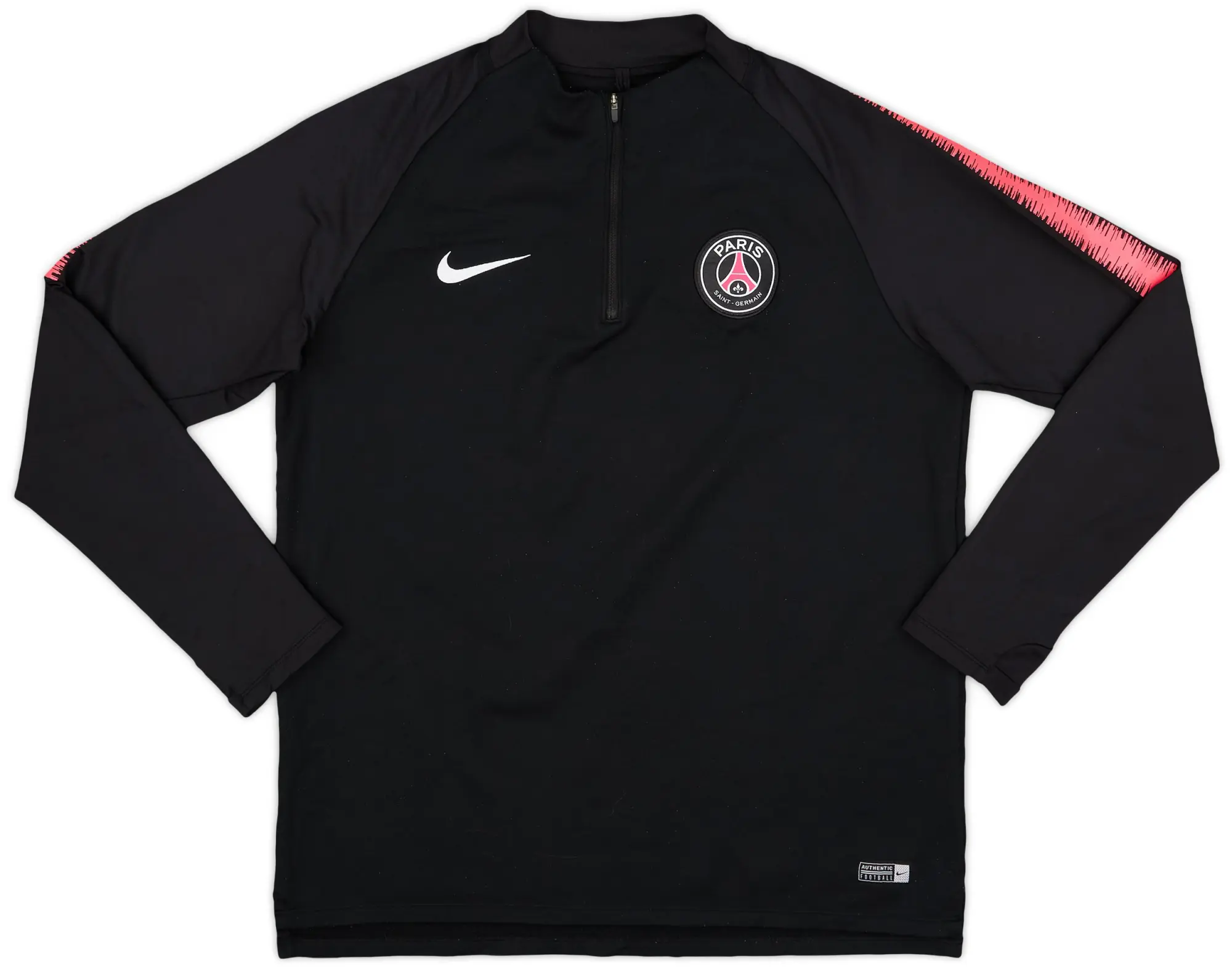 2018-19 Paris Saint-Germain Nike 1/4 Zip Drill Top - 8/10 - (L)