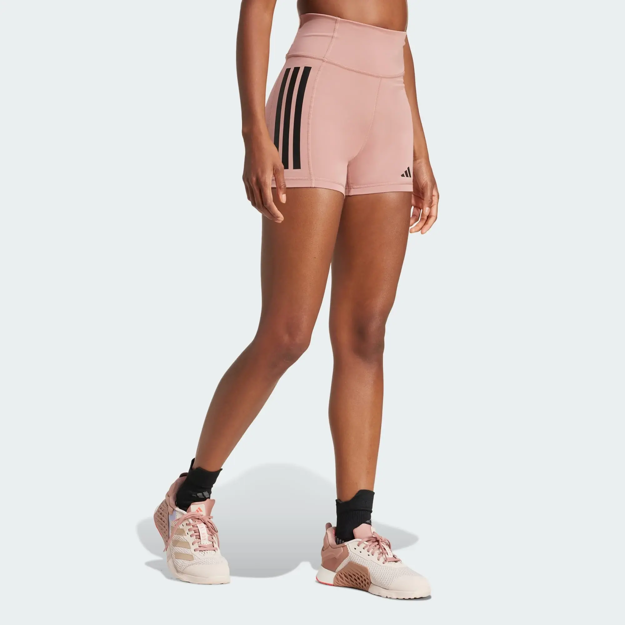 adidas Women Optime 3 Stripes 1 4 Short Leggings