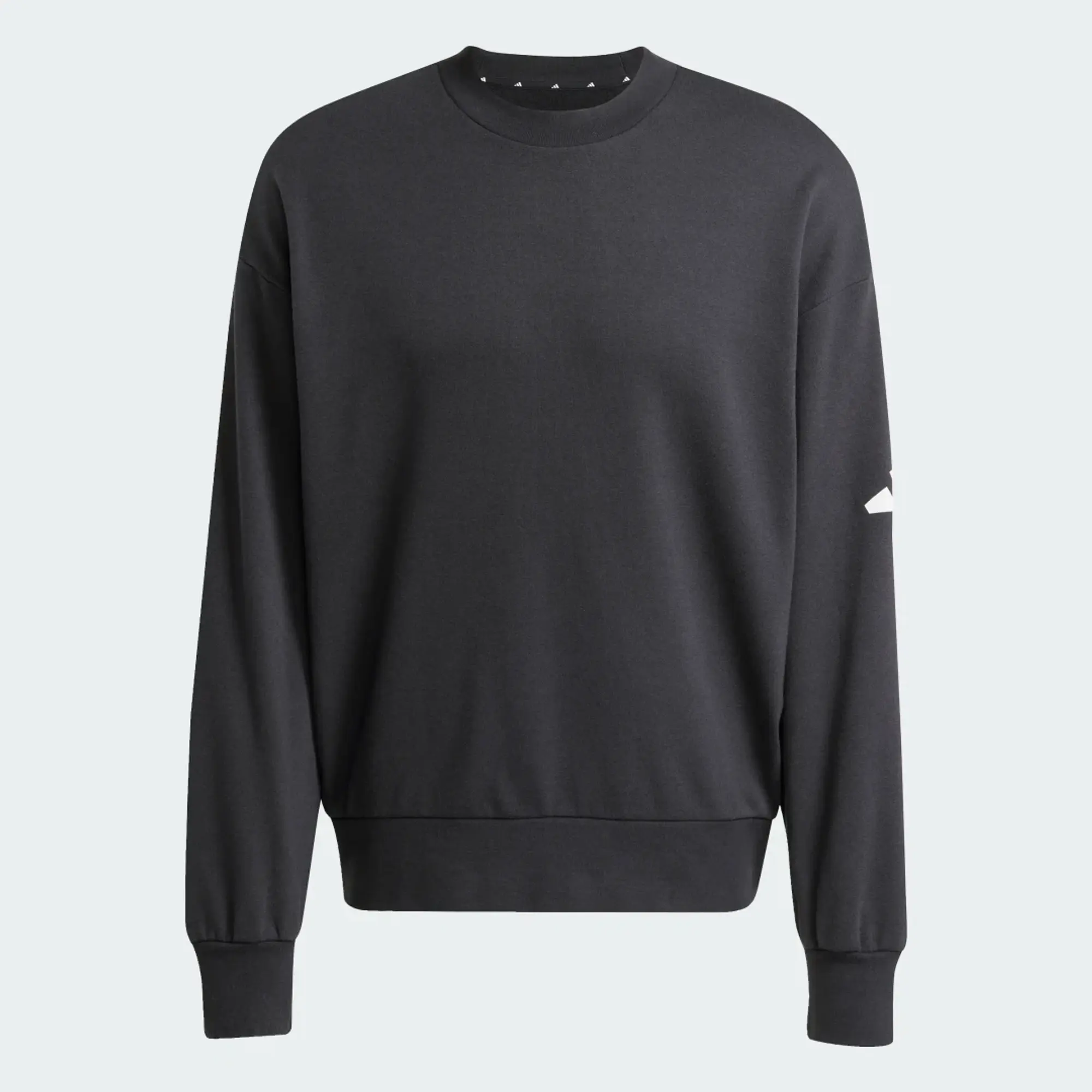 Adidas Essentials Loose Fit 3 Bar Logo Sweatshirt In Black / White