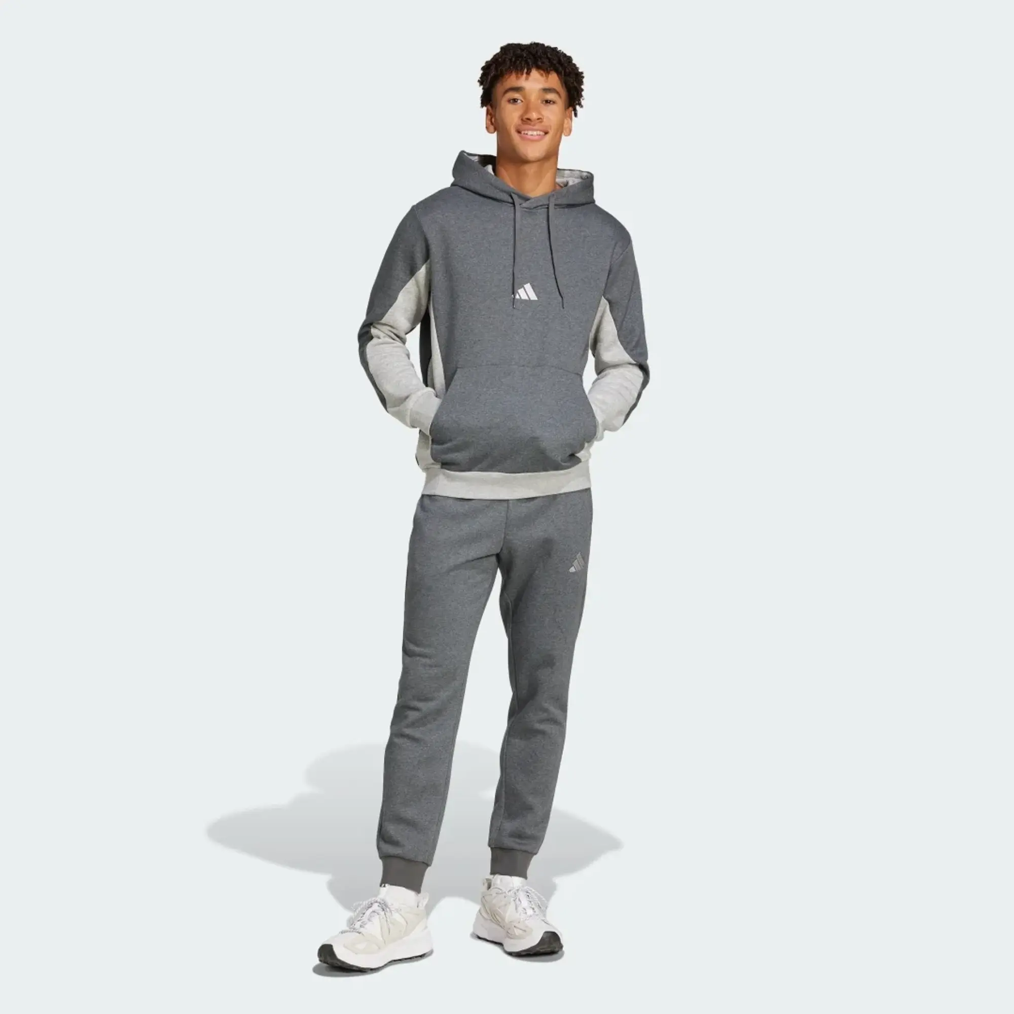 adidas Men Sportswear Fleece Colorblock Hooded Tracksuit