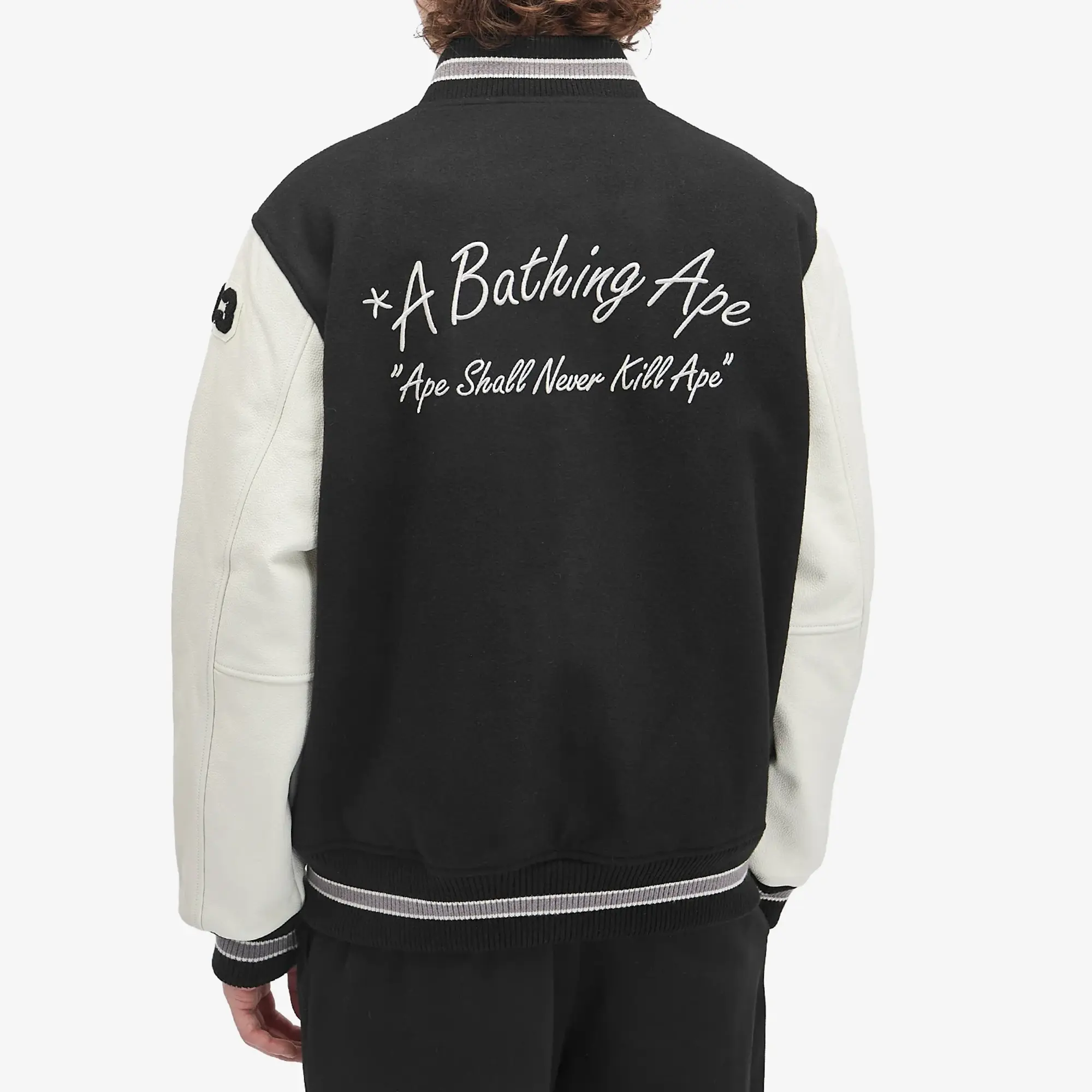 A Bathing Ape Men's Varsity Jacket Black