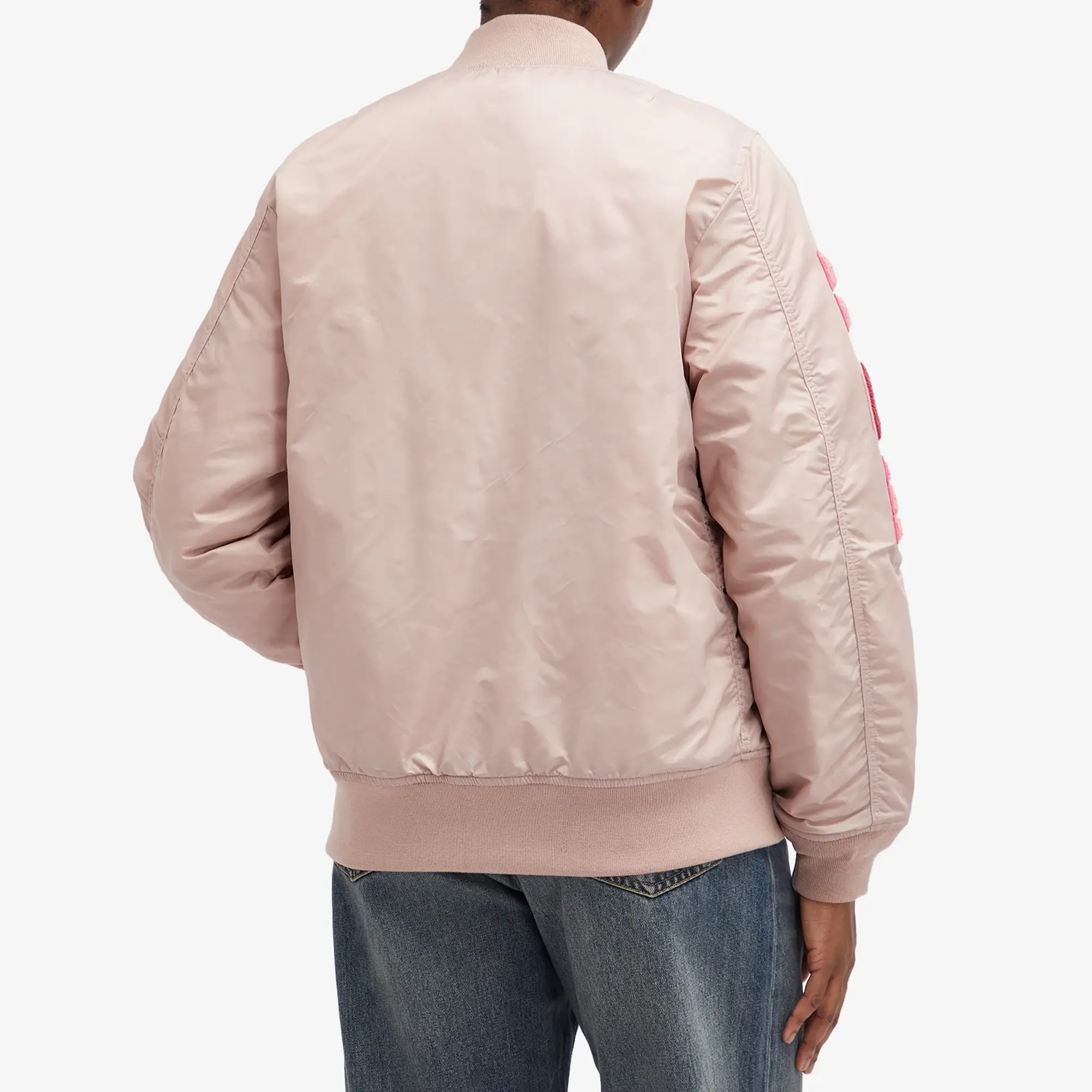 A Bathing Ape Women's Shark Nylon Ma-1 Bomber Jacket Pink